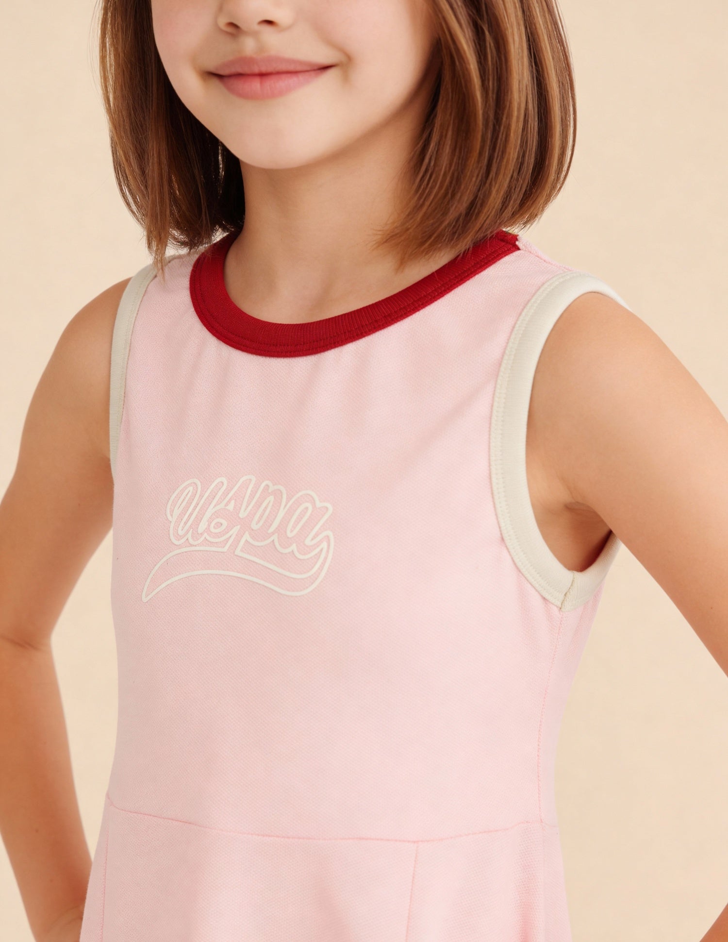 Girls Constrast Rib Skater Dress Pink - U.S. Polo Assn. India | Large