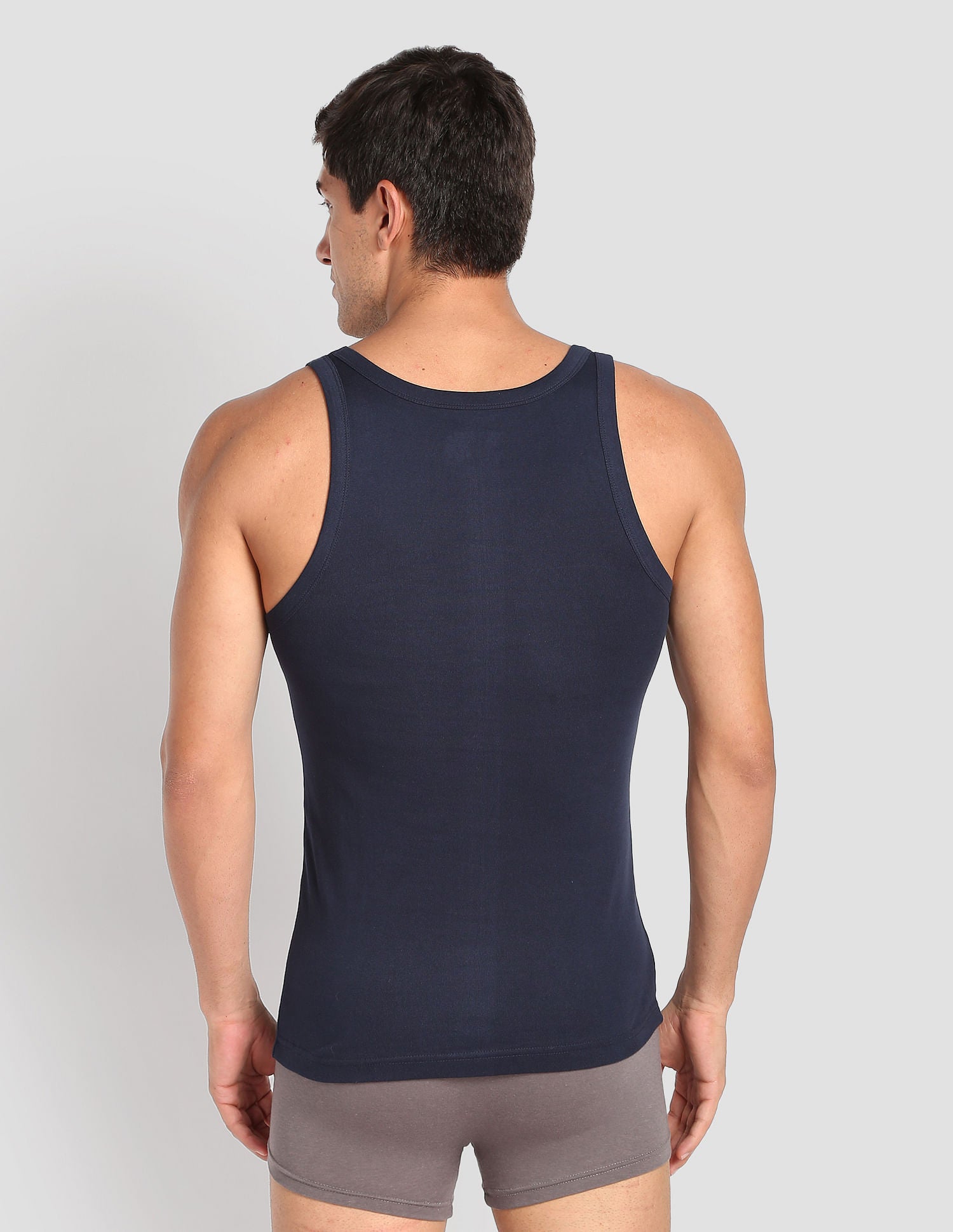 Pure Cotton Ribbed EV006 Vest - Pack Of 1 Navy - U.S. POLO ASSN. | Large