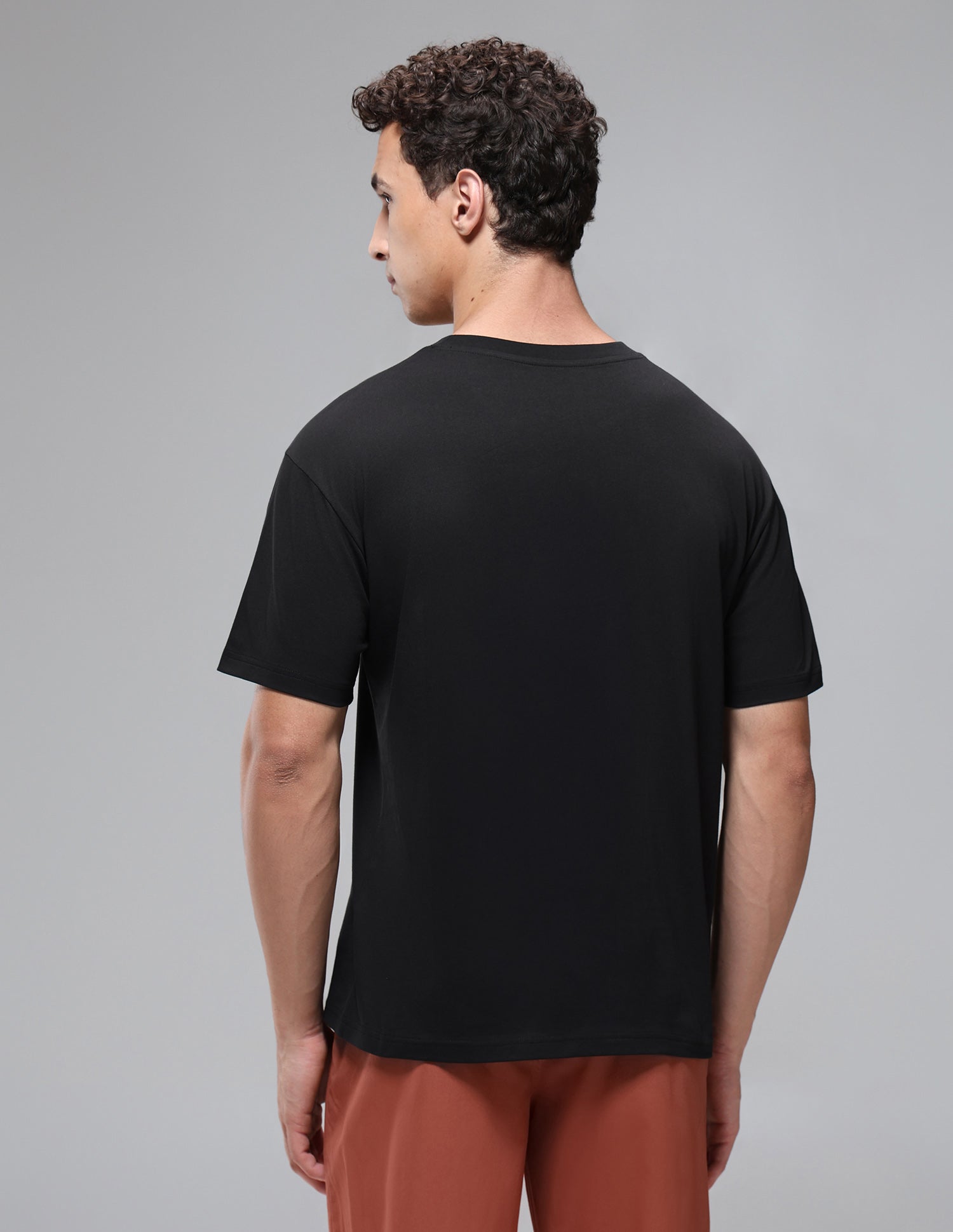 Breathable Regular Comfort Fit OEE15 Lounge T-Shirt Black - U.S. Polo Assn. India | Large