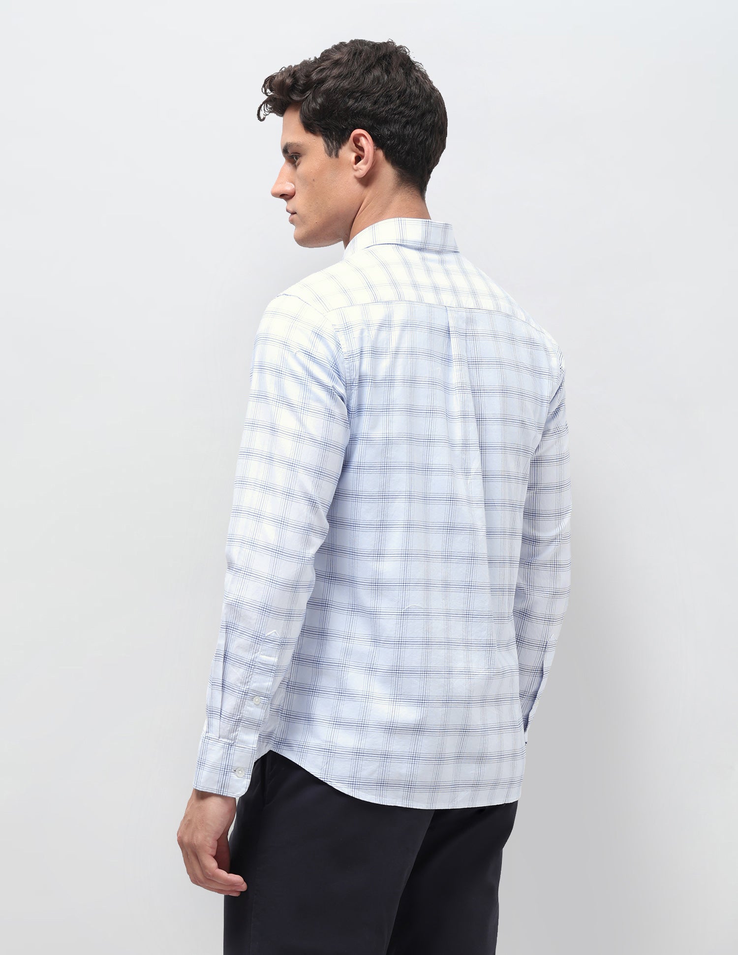 Dobby Regular Fit Shirt Blue - U.S. Polo Assn. India | Large