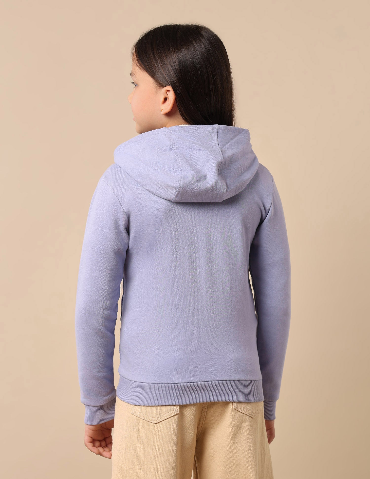 Girls Solid Hood Sweatshirt Light Purple - U.S. POLO ASSN. | Large