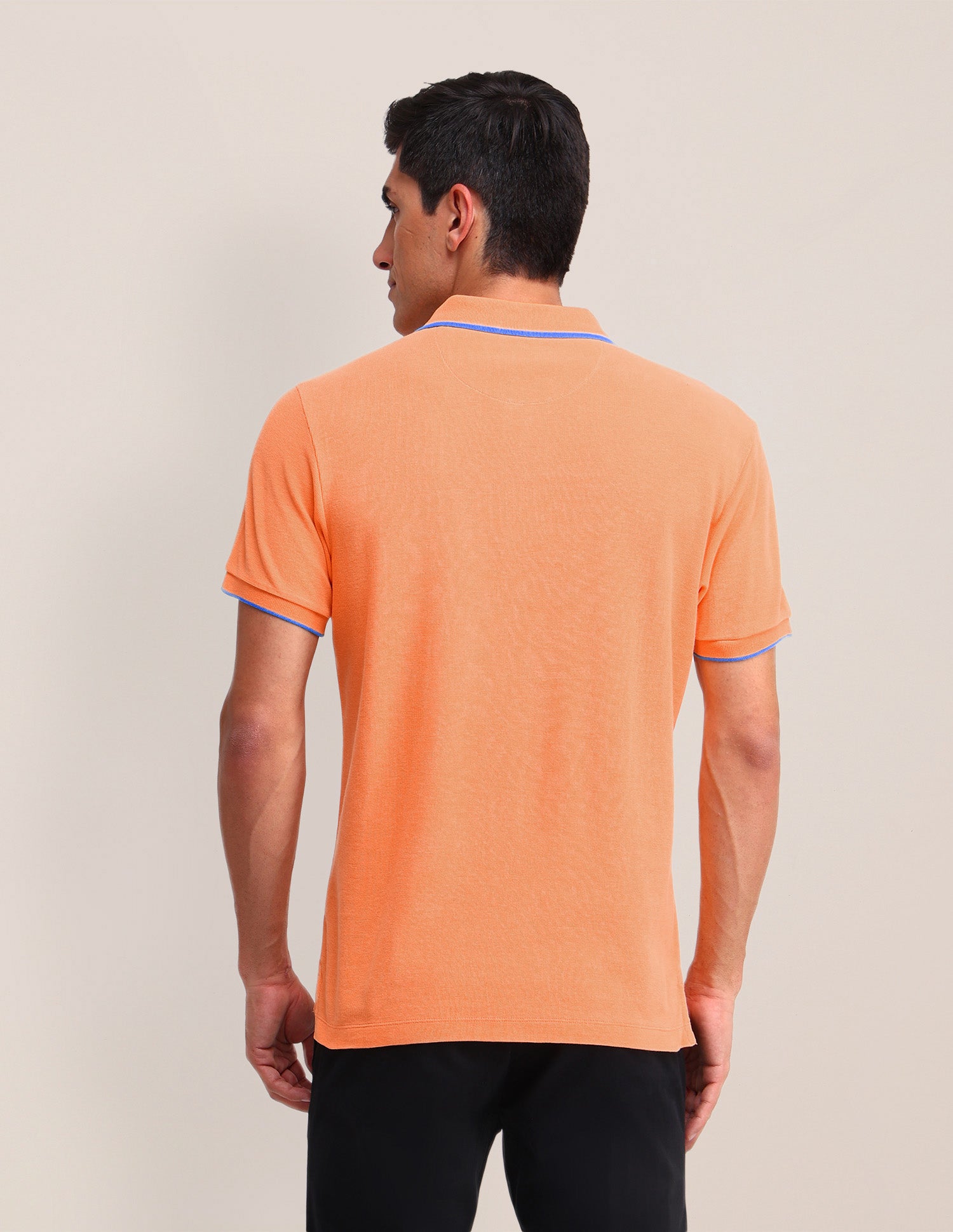Cotton Slim Fit Polo Shirt Orange - U.S. Polo Assn. India | Large