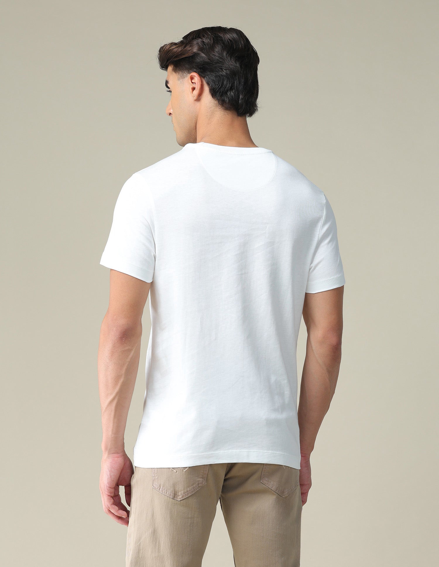 Graphic Print Muscle Fit T-Shirt Ivory - U.S. POLO ASSN. | Large