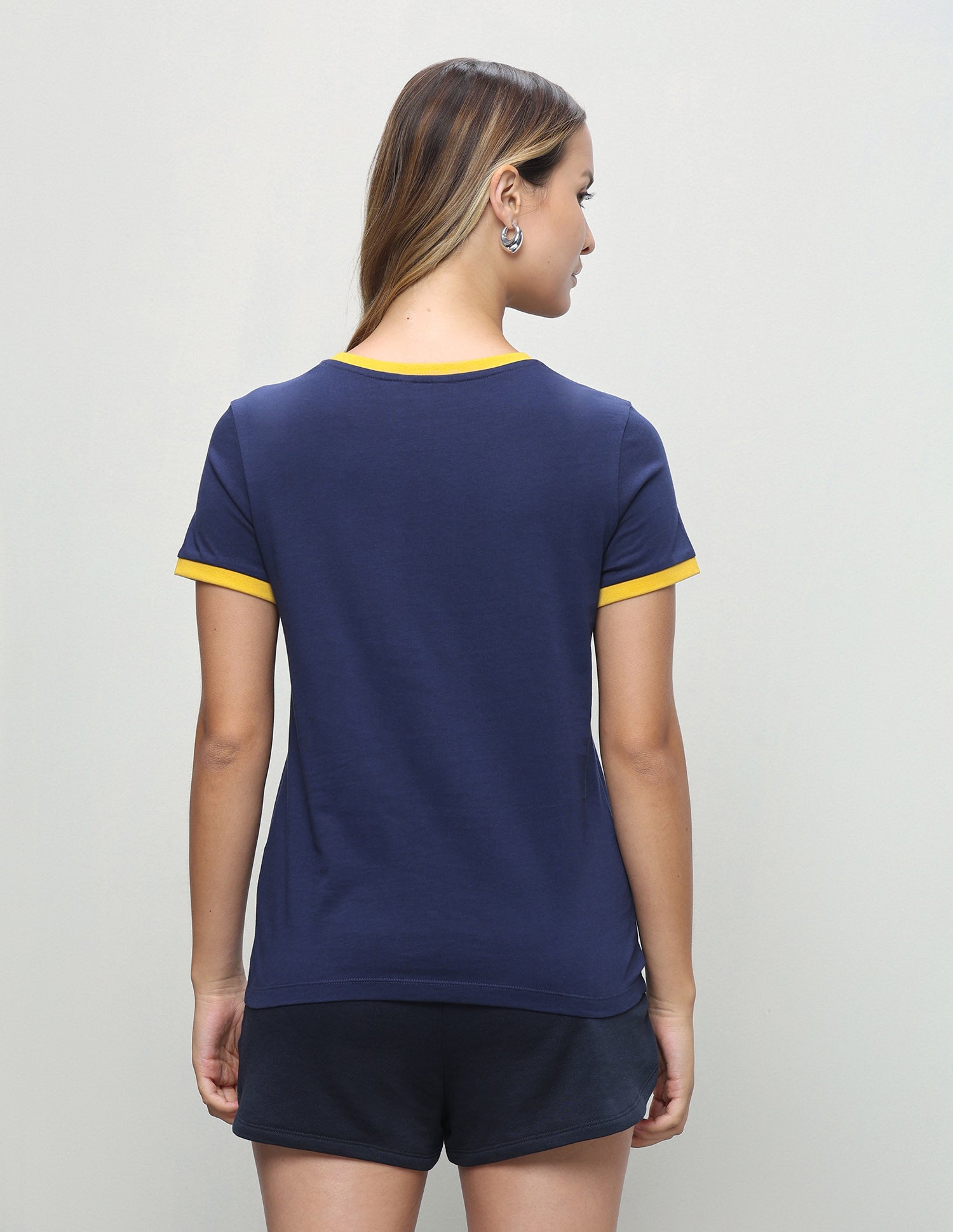 Brand Printed Regular Fit T-Shirt Navy - U.S. Polo Assn. India | Large