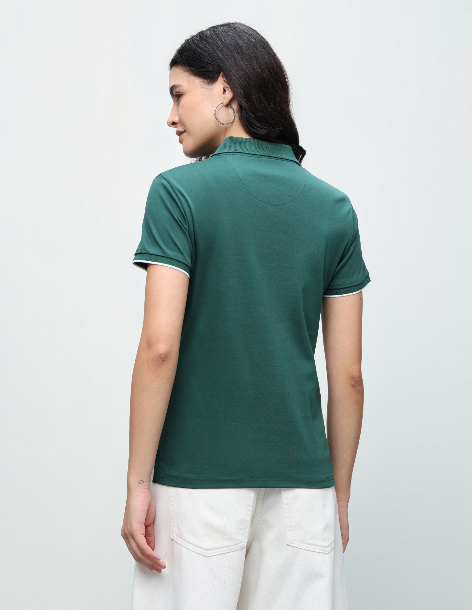 Solid Regular Fit Polo Shirt Dark Green - U.S. Polo Assn. India | Large