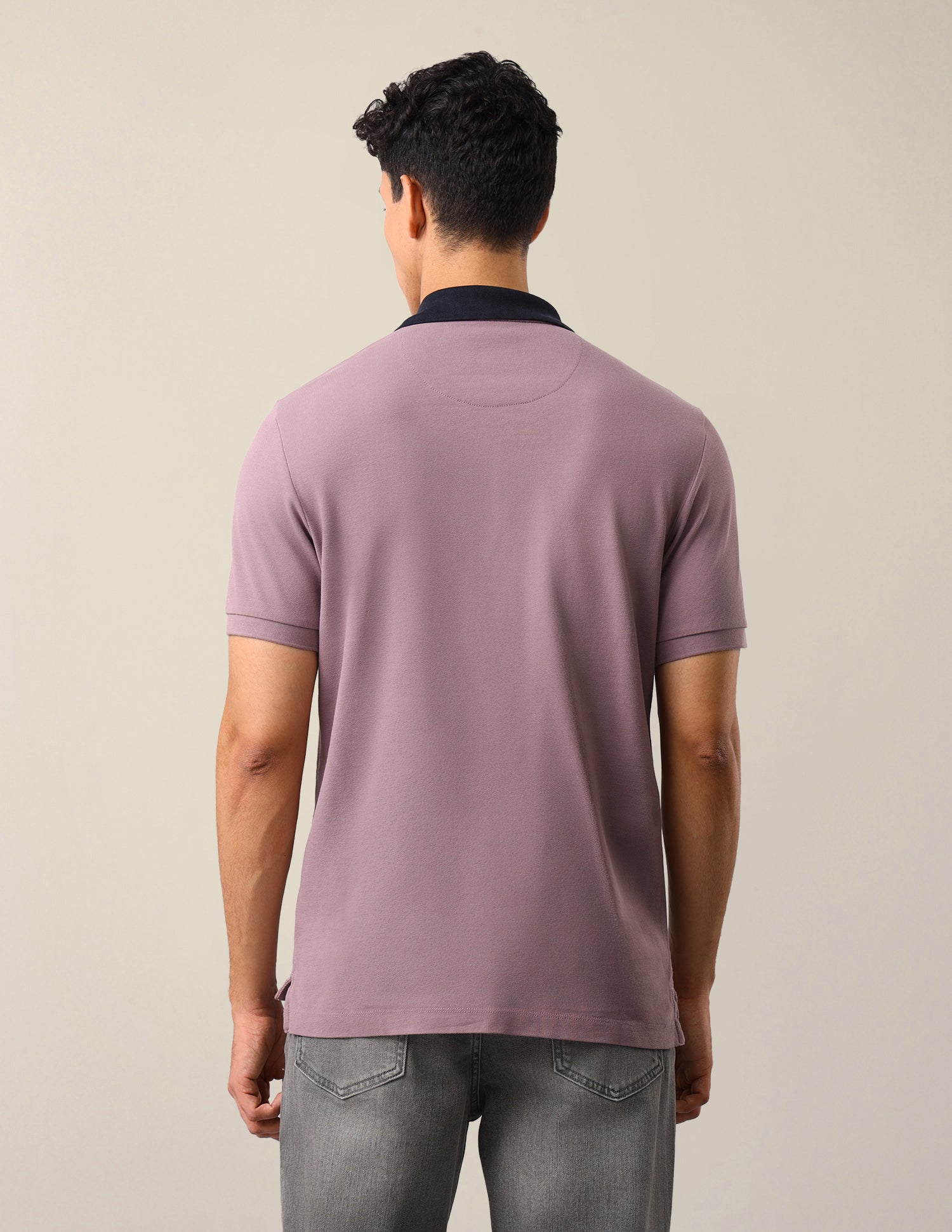 Colourblocked Slim Fit Polo Shirt Dark Pink - U.S. Polo Assn. India | Large