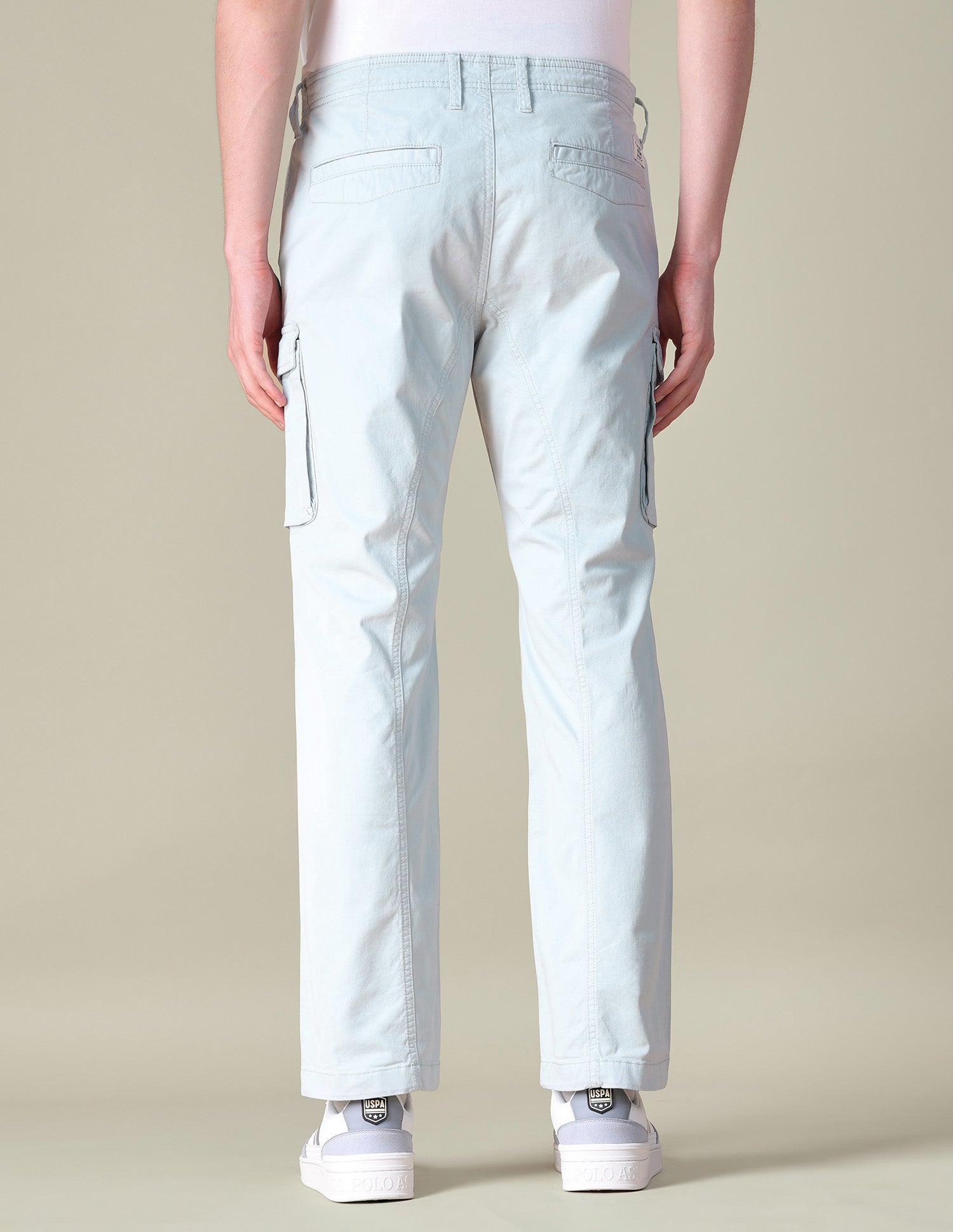 Twill Regular Fit Cargos Light Grey - U.S. POLO ASSN. | Large