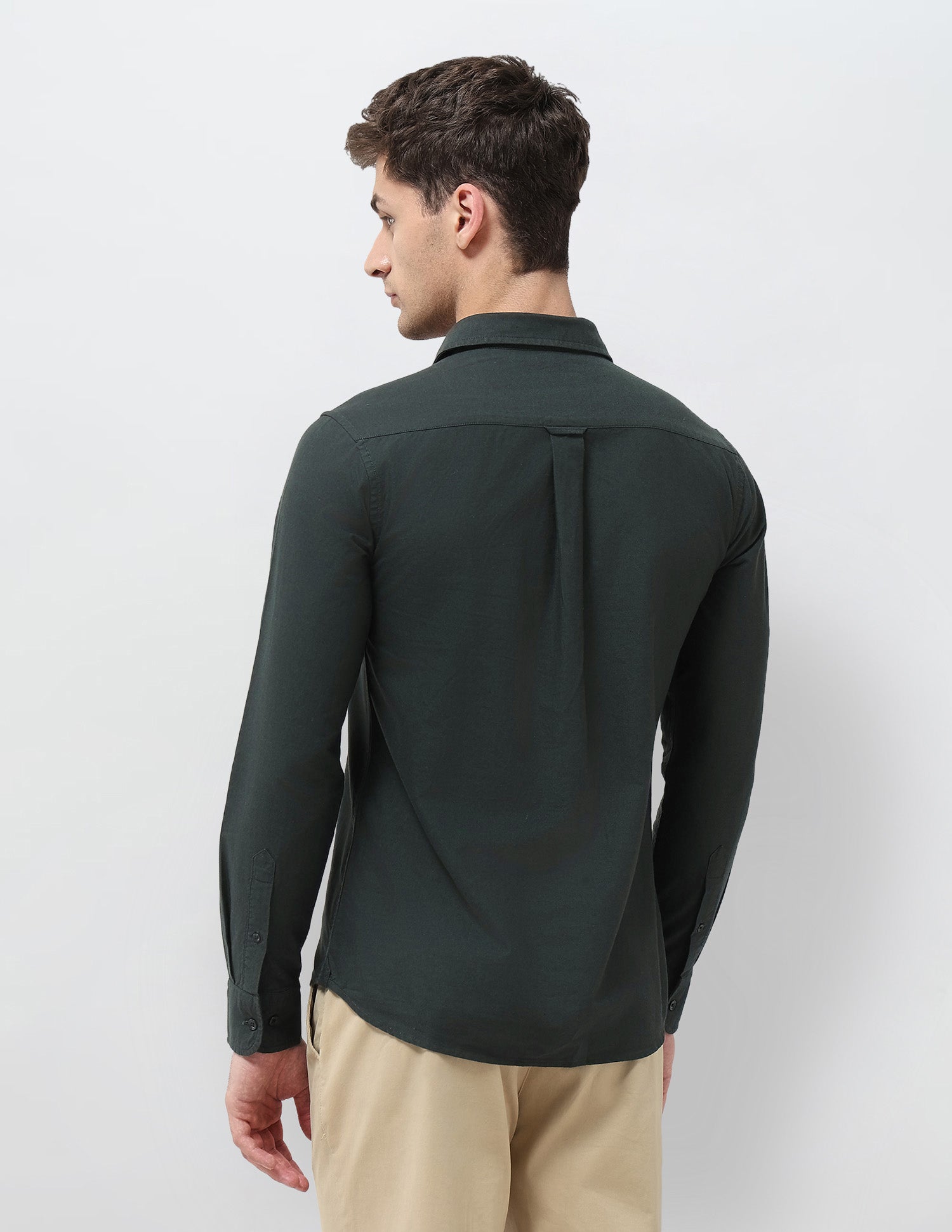 Oxford Tailored Fit Shirt Olive - U.S. POLO ASSN. | Large