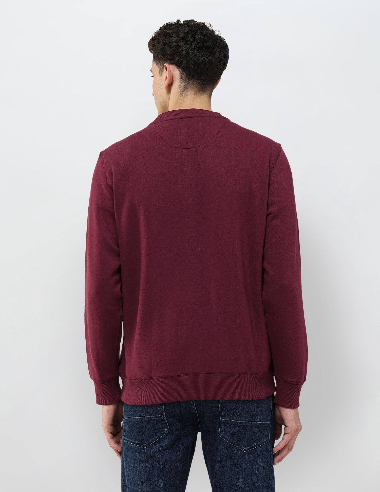 Numeric Brand Embroidered Regular Fit Sweatshirt Maroon - U.S. POLO ASSN. | Large