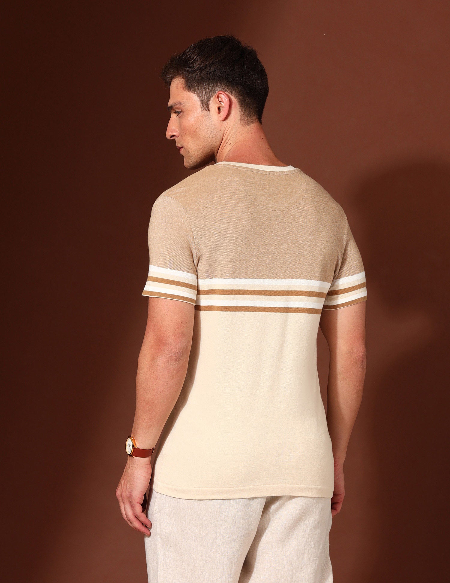 Pure Cotton Working Holiday T-Shirt Beige - U.S. Polo Assn. India | Large