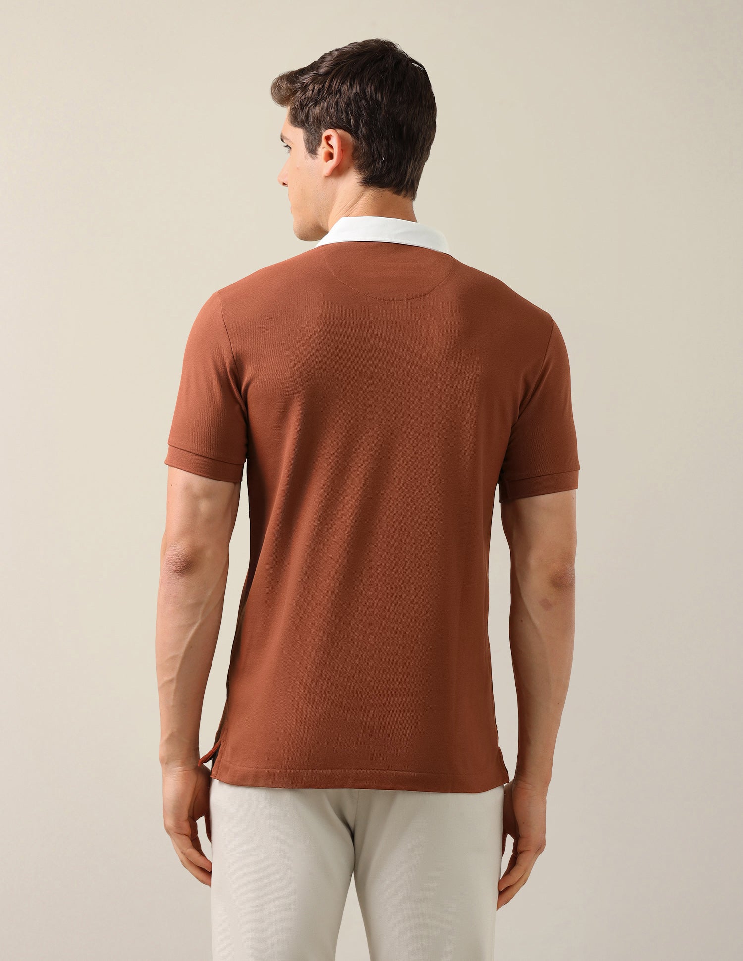 Brand Embroidered Slim Fit Polo Shirt Rust - U.S. Polo Assn. India | Large