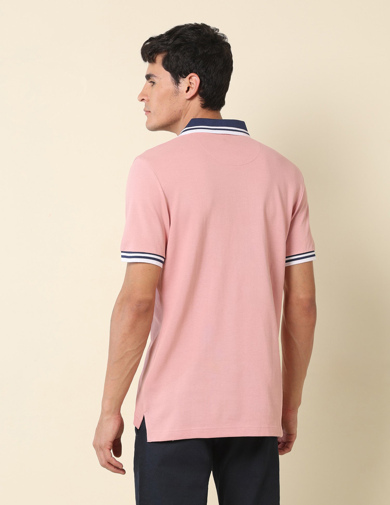 Pure Cotton Slim Fit Classic Polo Shirt Light Pink - U.S. Polo Assn. India | Large