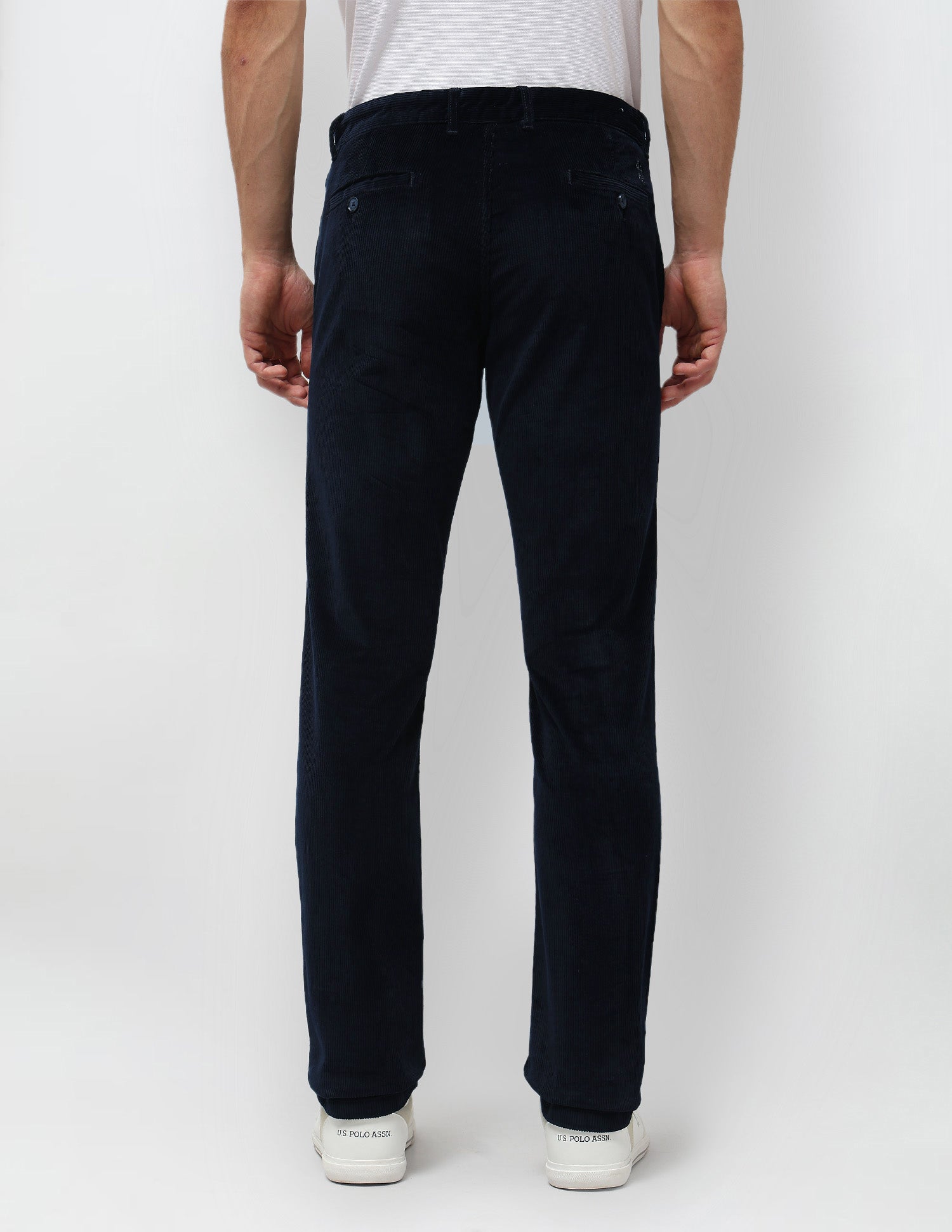 Denver Slim Fit Corduroy Trousers Navy - U.S. POLO ASSN. | Large
