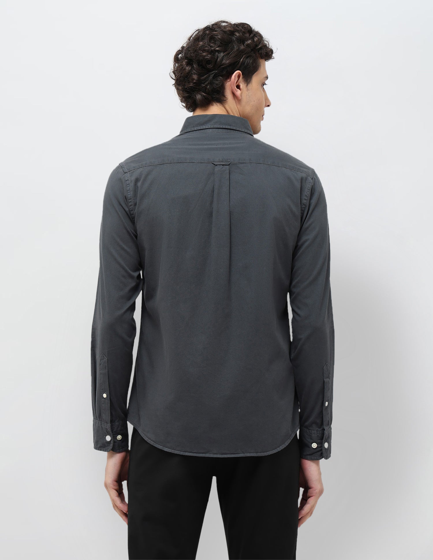 Twill Tailored Fit Shirt Dark Grey - U.S. POLO ASSN. | Large