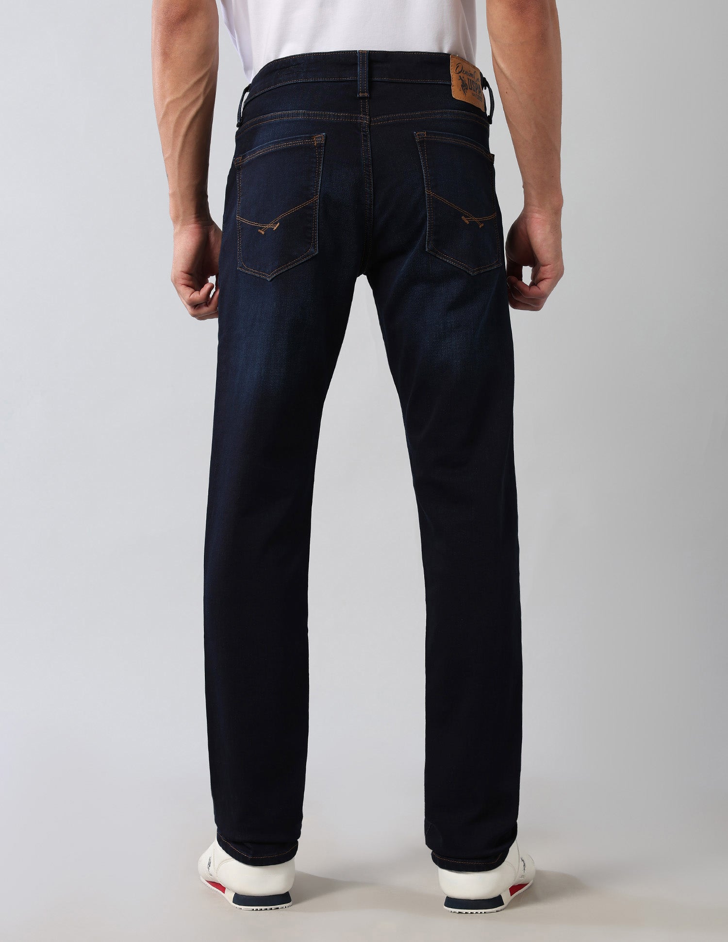 Brandon Slim Tapered Fit Blue Ultra Soft Jeans Dark Wash - U.S. Polo Assn. India | Large