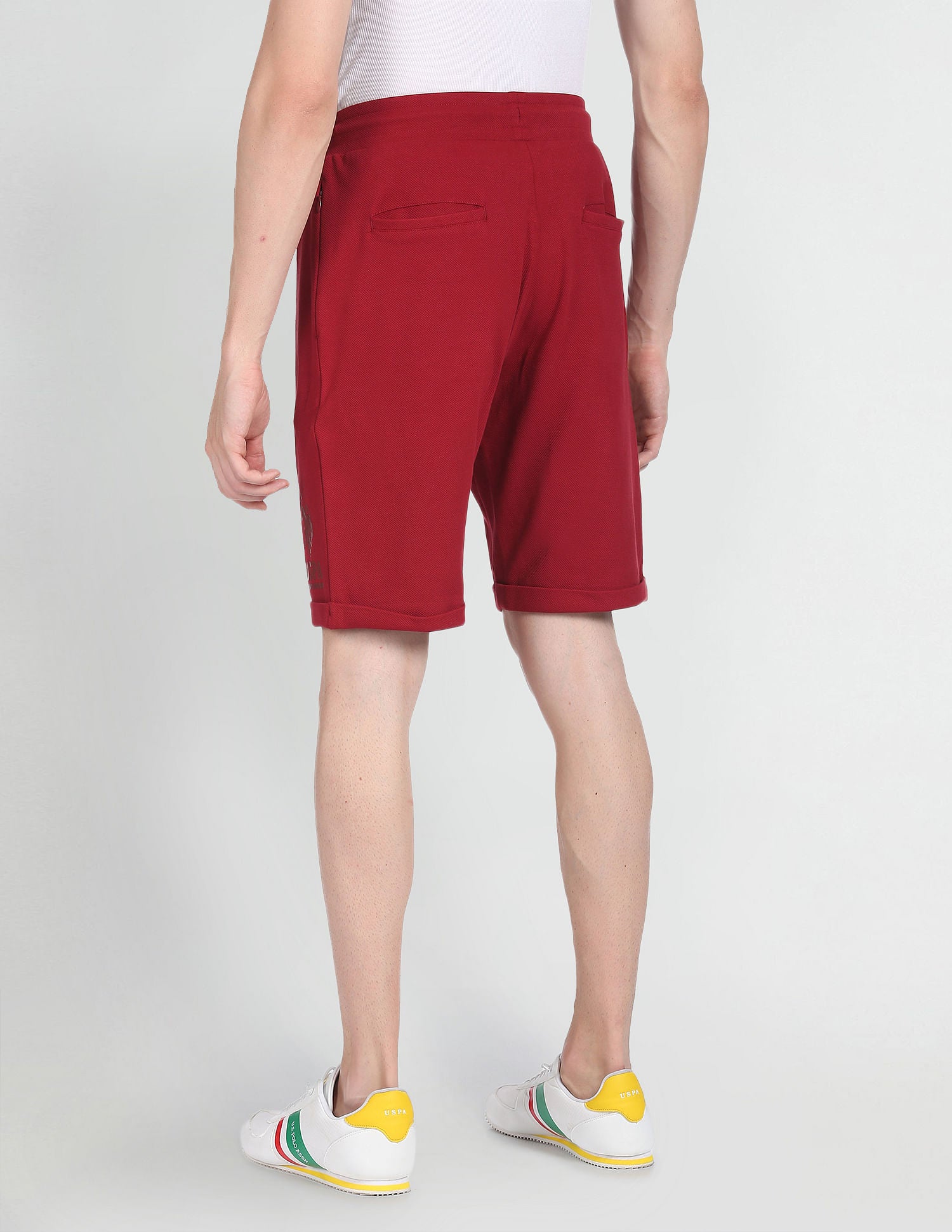 Solid Knit Shorts Maroon - U.S. Polo Assn. India | Large