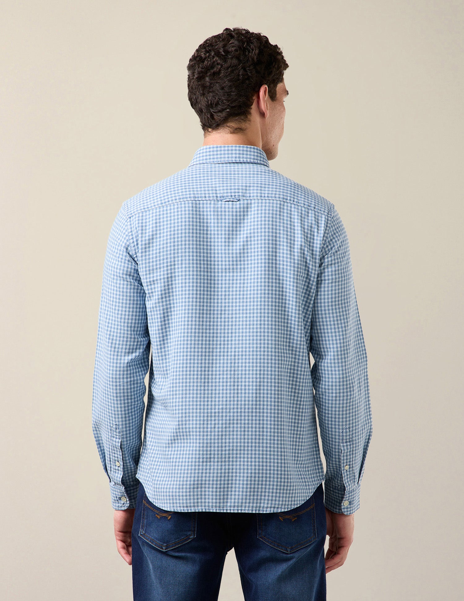 Gingham Checked Regular Fit Shirt Dark Indigo - U.S. Polo Assn. India | Large