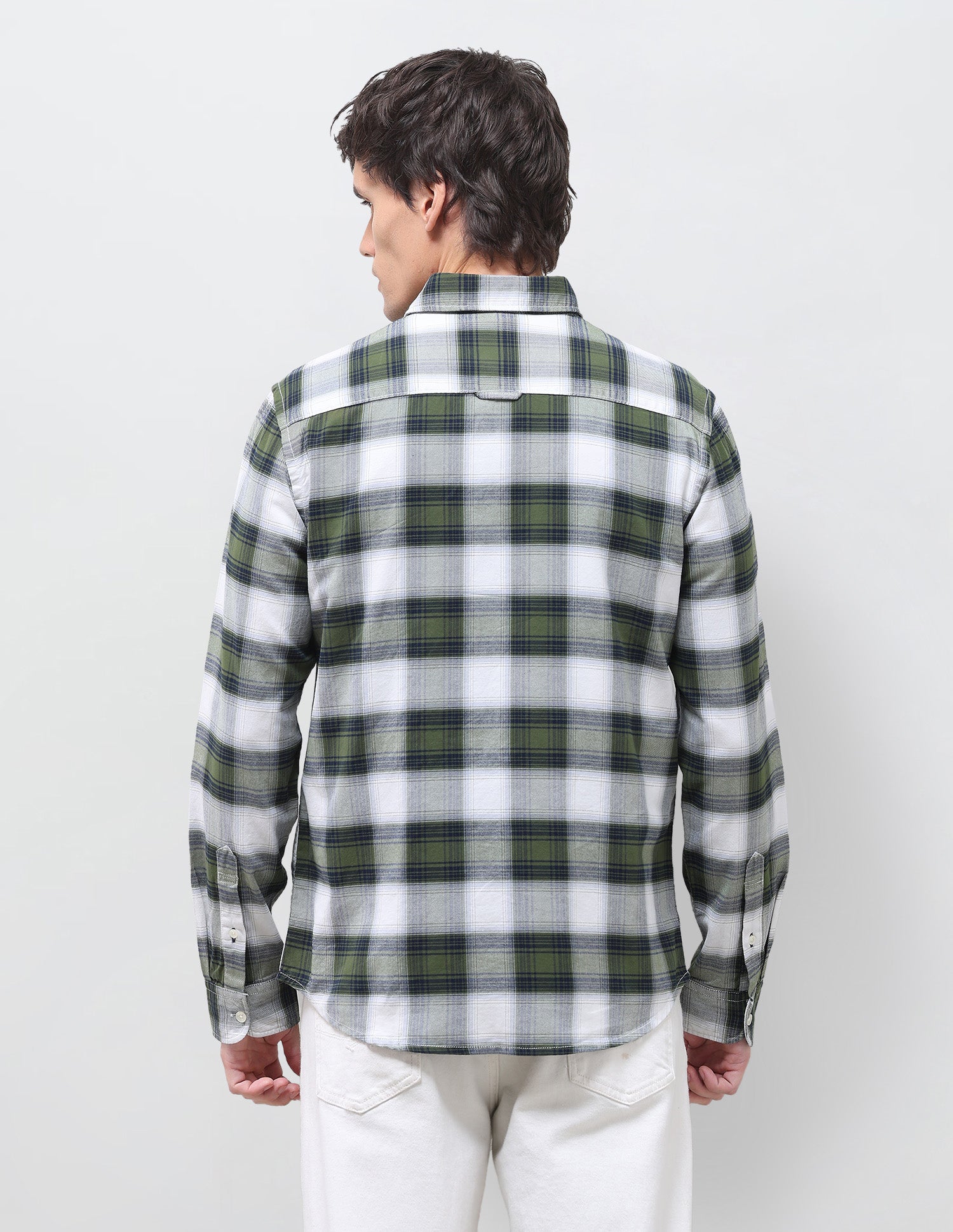 Twill Plaid Checked Shirt Green - U.S. Polo Assn. India | Large