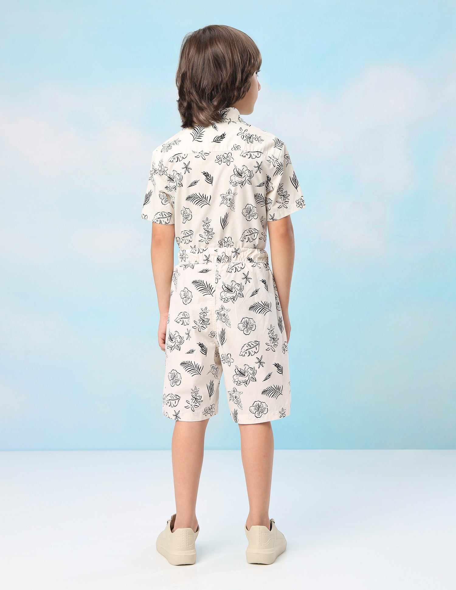 Floral Printed Slim Fit Shorts Beige - U.S. Polo Assn. India | Large