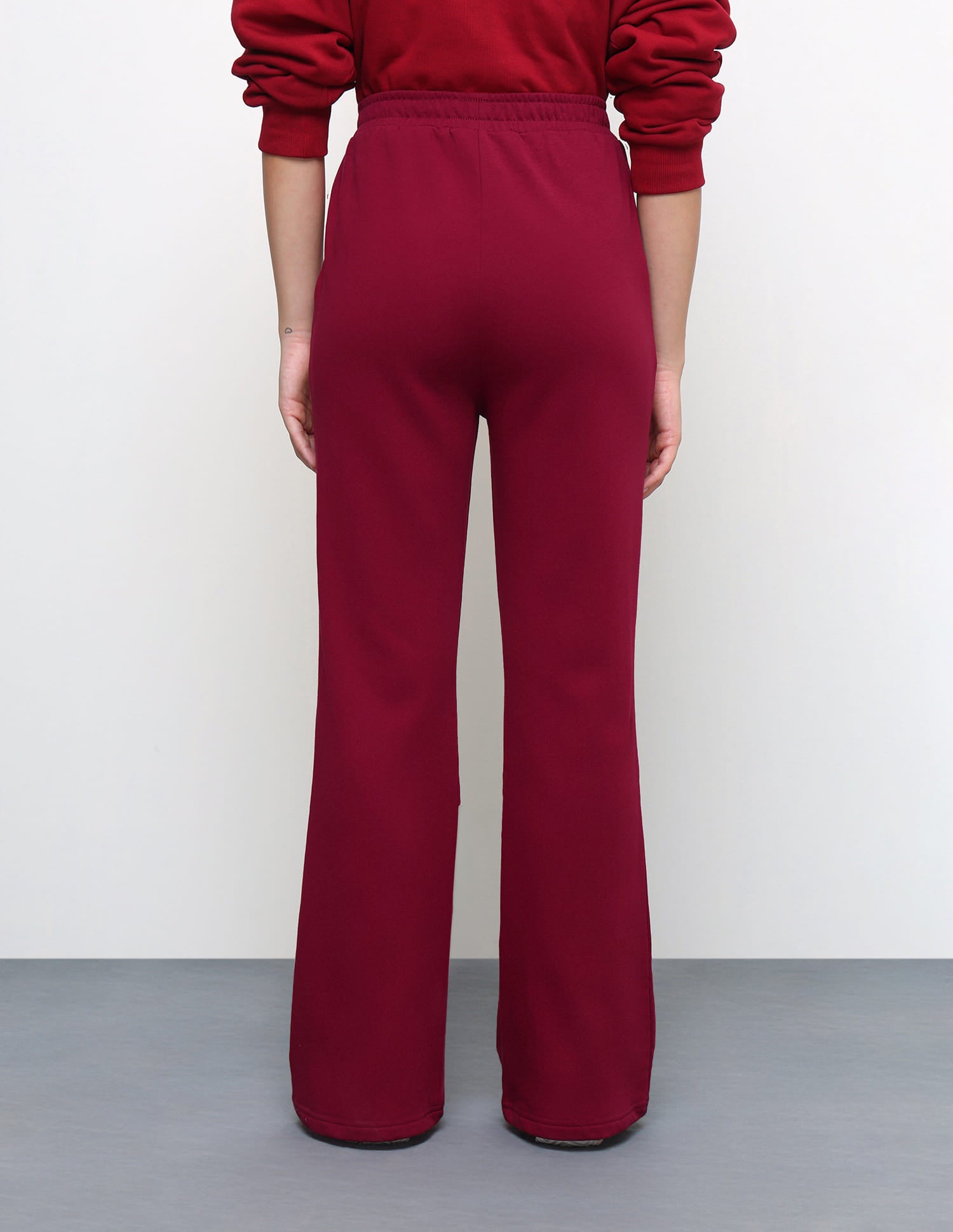 High Rise Flared Fit Sweatpants Red - U.S. Polo Assn. India | Large