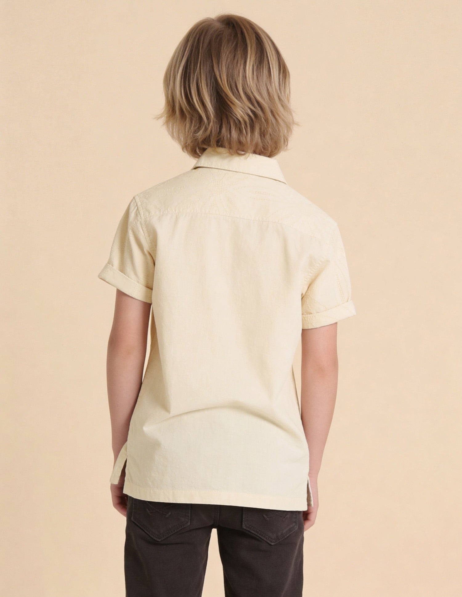 Self Design Floral Dobby Shirt Cream - U.S. Polo Assn. India | Large