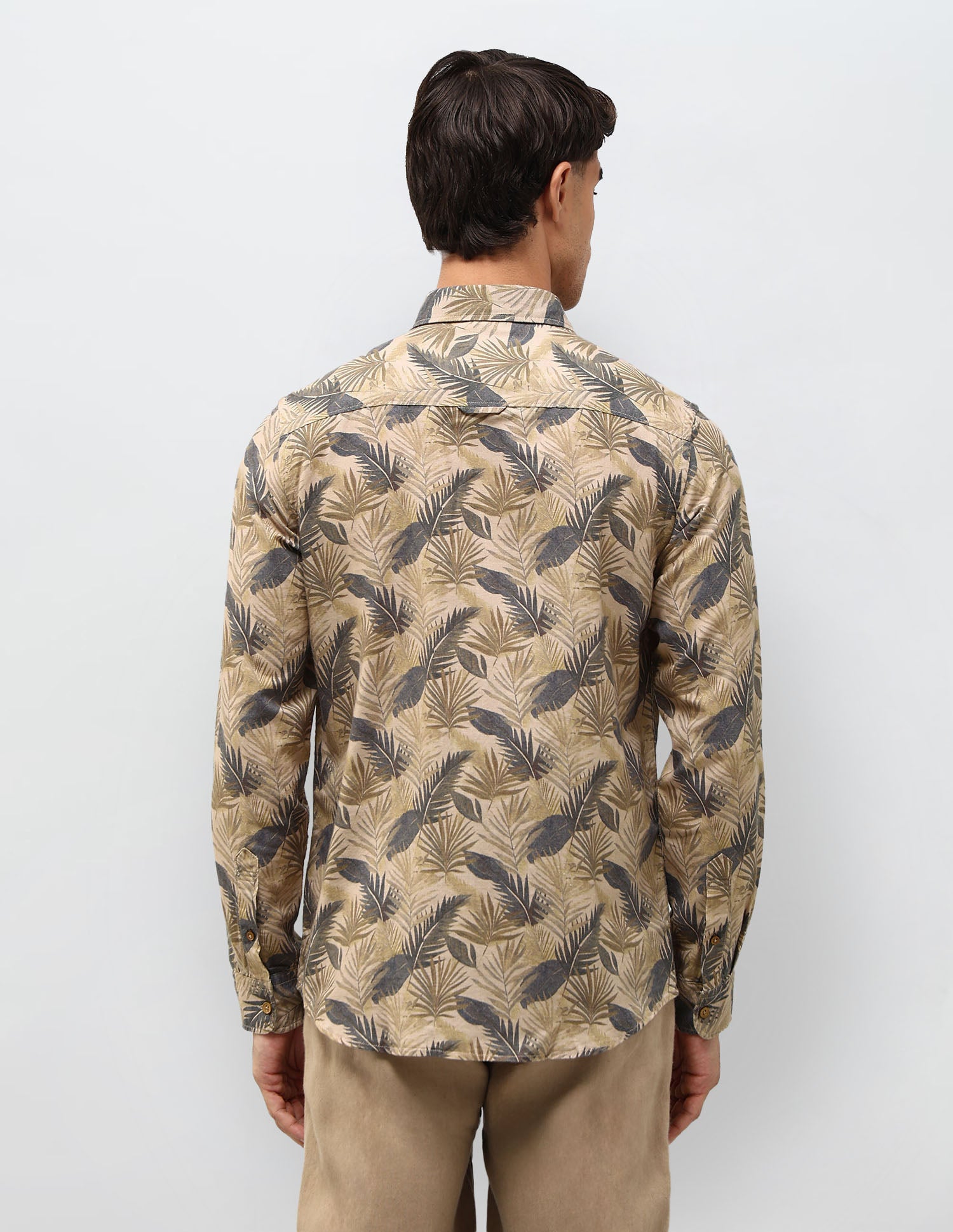 Tropical Printed Regular Fit shirt Olive - U.S. POLO ASSN. | Large