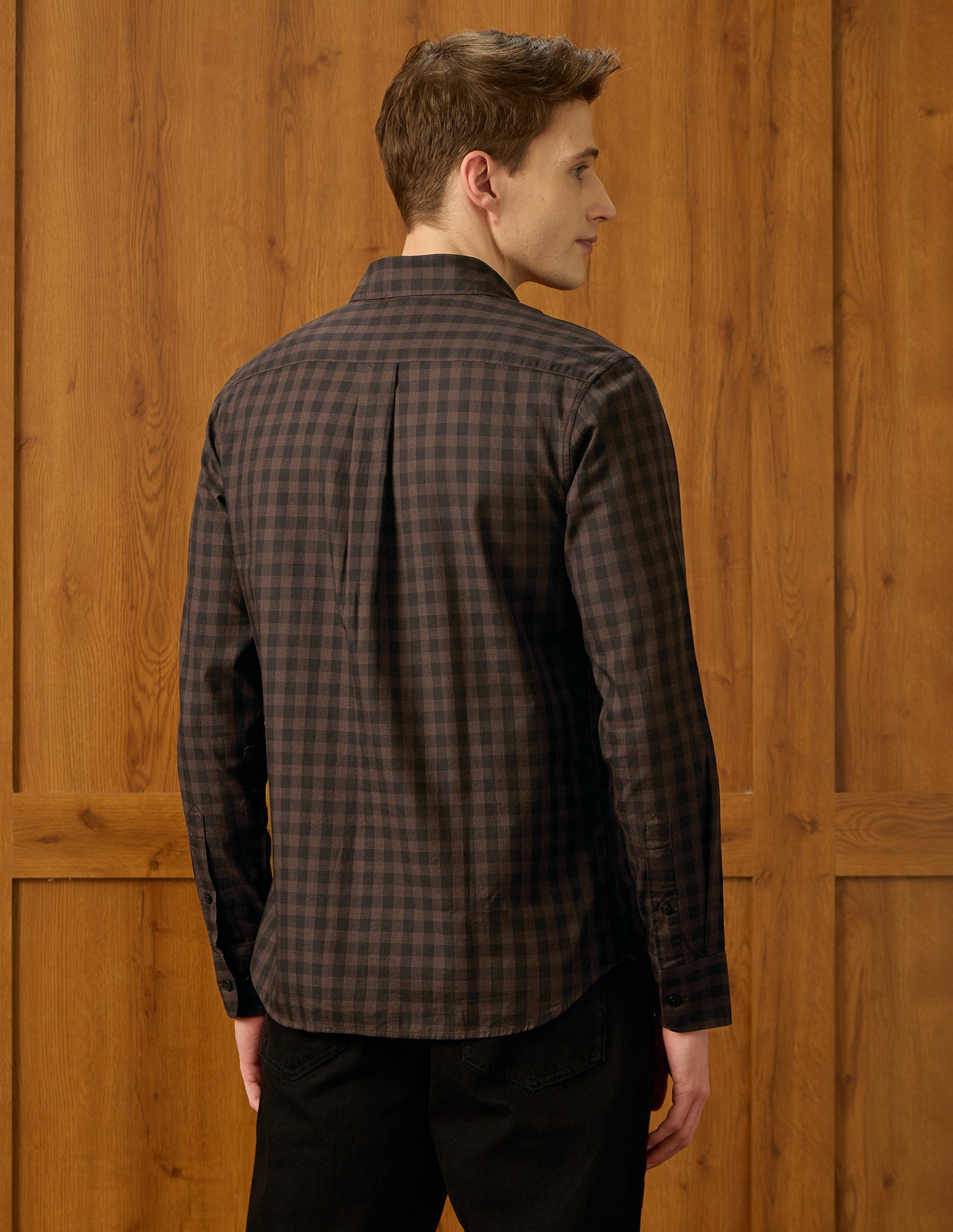 Equestrian Sports @ Elevnado Plaid Checked Shirt Brown - U.S. Polo Assn. India | Large