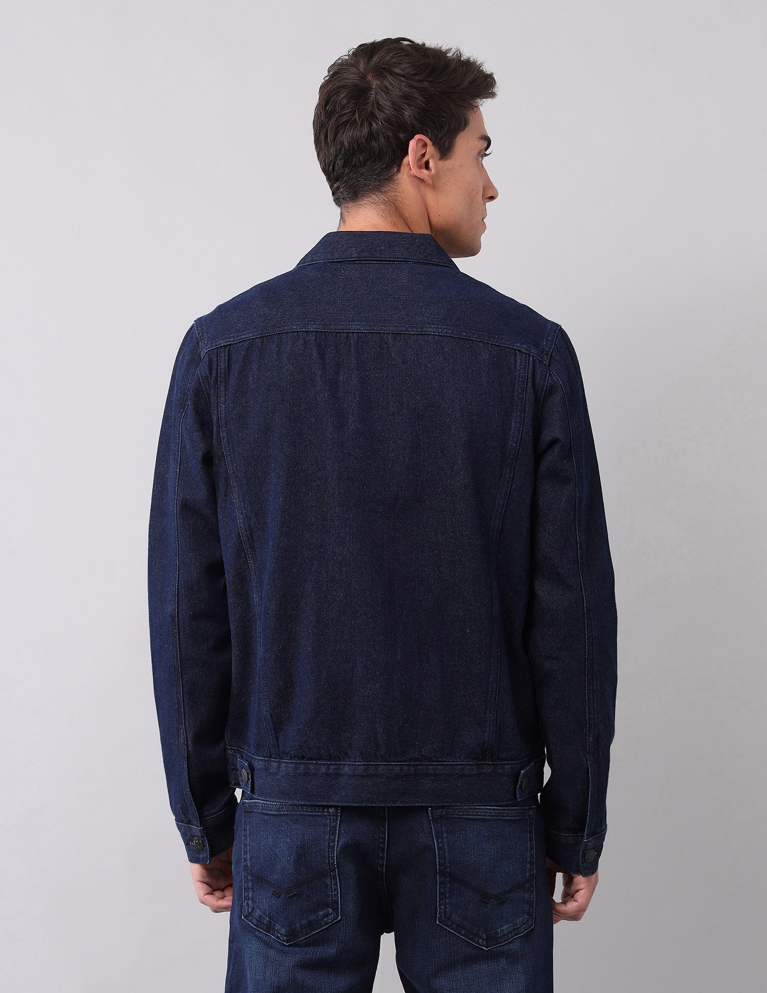 Solid Regular Fit Denim Jacket Dark Wash - U.S. Polo Assn. India | Large