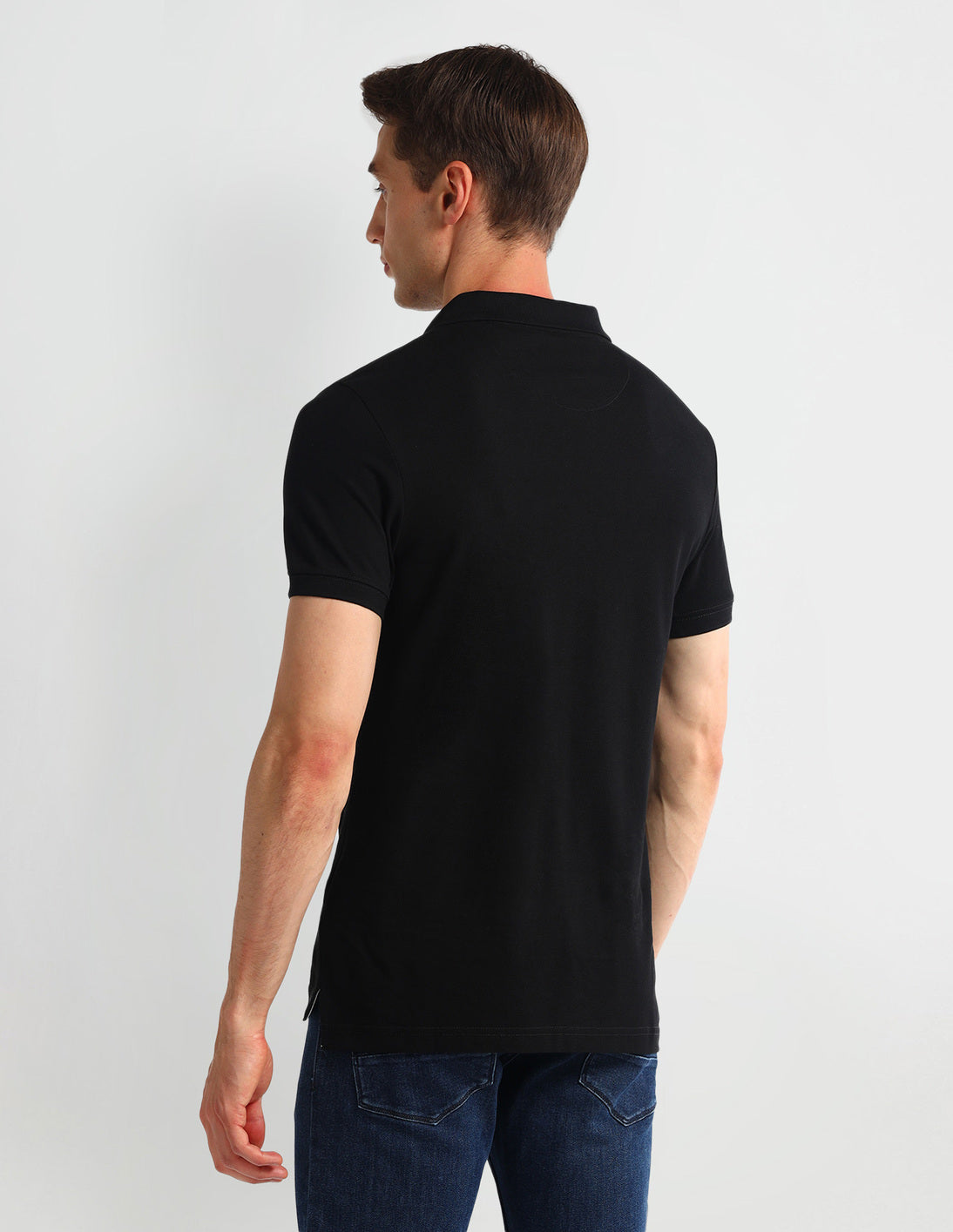 Typography Regular Fit Polo Shirt Black - U.S. Polo Assn. India | Large