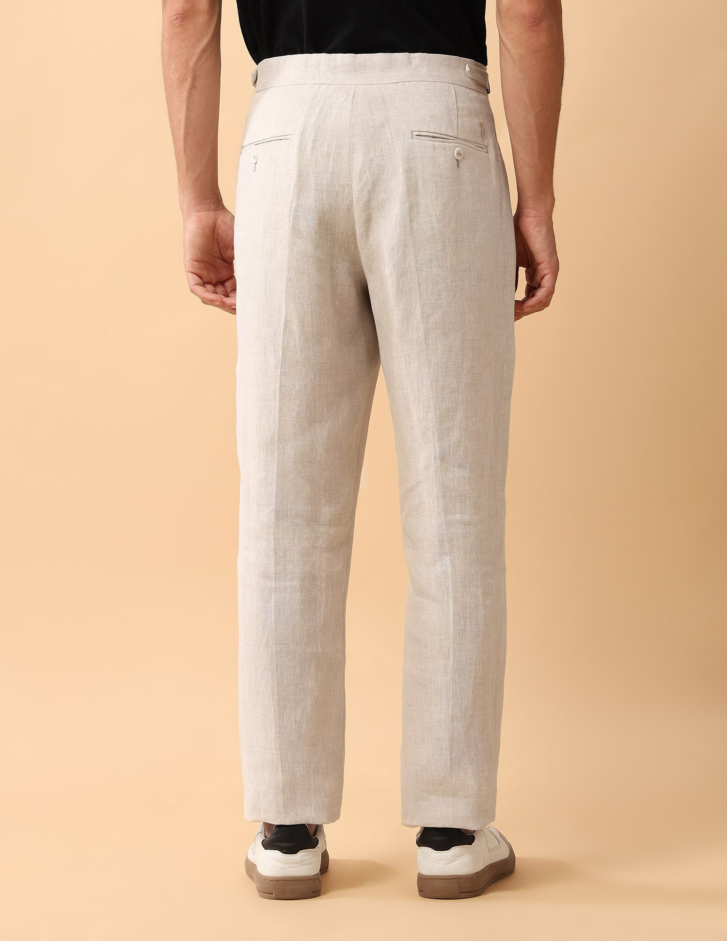 Pacho X High Rise Riley Straight Fit Trouser Beige - U.S. Polo Assn. India | Large