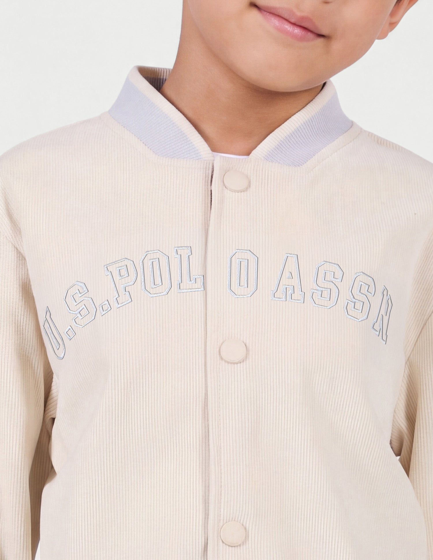 Brand Embroidered Reversible Varsity Jacket Beige - U.S. Polo Assn. India | Large