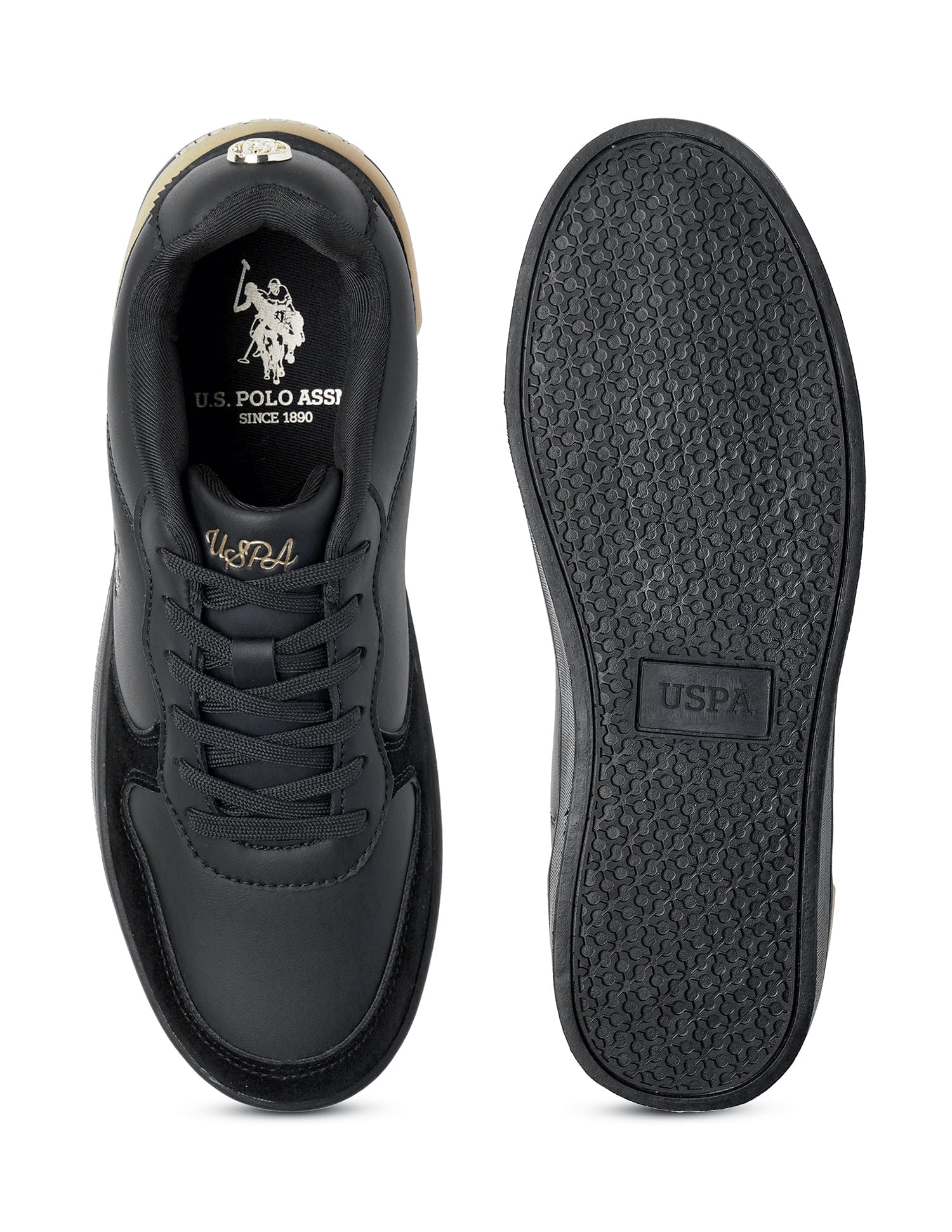 Women Textured Ingrid Sneakers Black - U.S. POLO ASSN. | Large