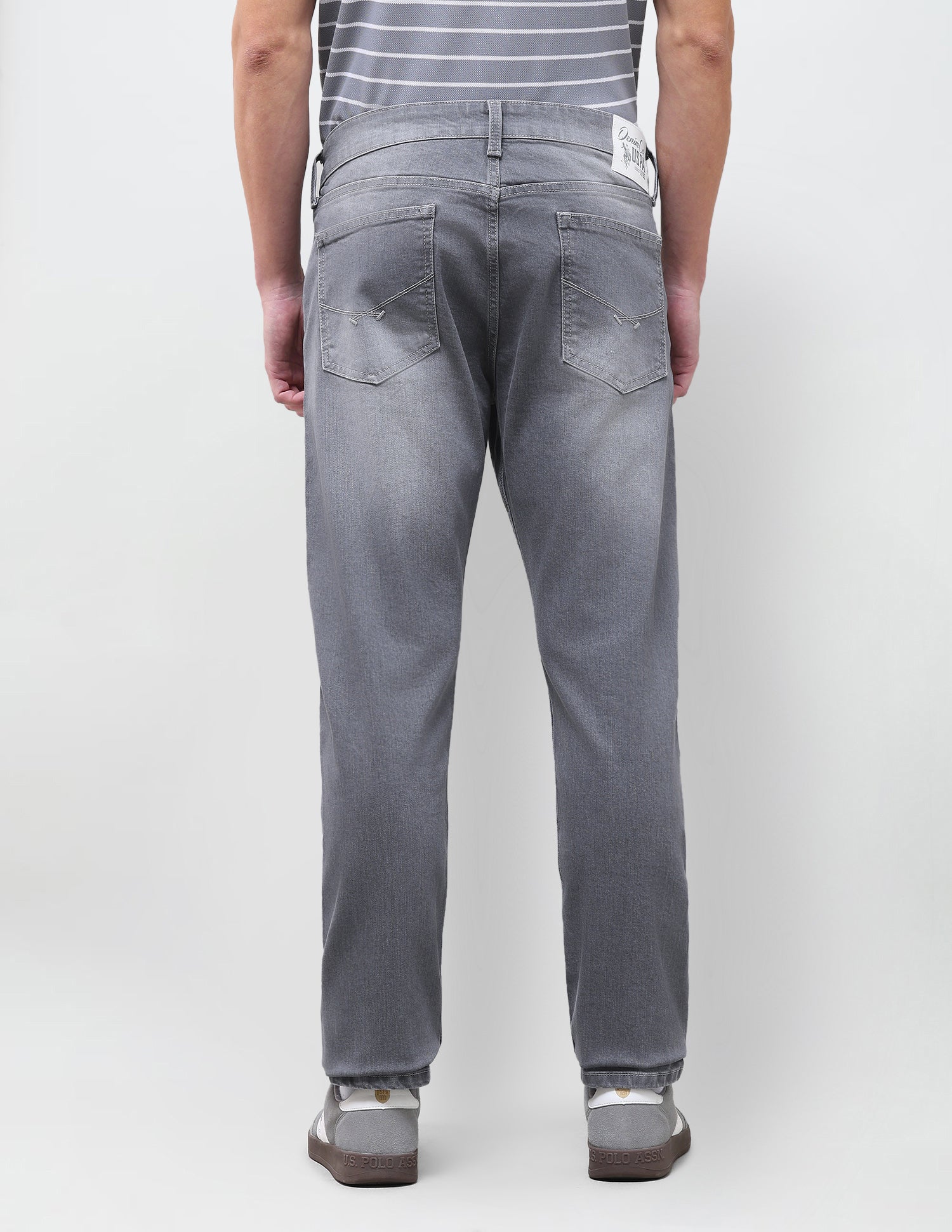 Brandon Slim-Tapered Fit Grey Jeans Grey - U.S. Polo Assn. India | Large