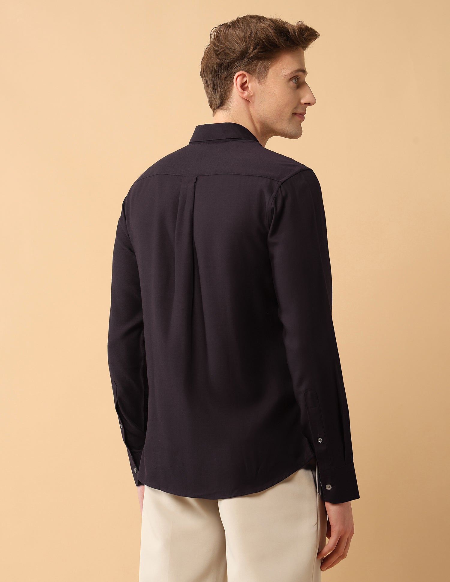 Pacho X Twill Tailored Fit Shirt Wine - U.S. Polo Assn. India | Large
