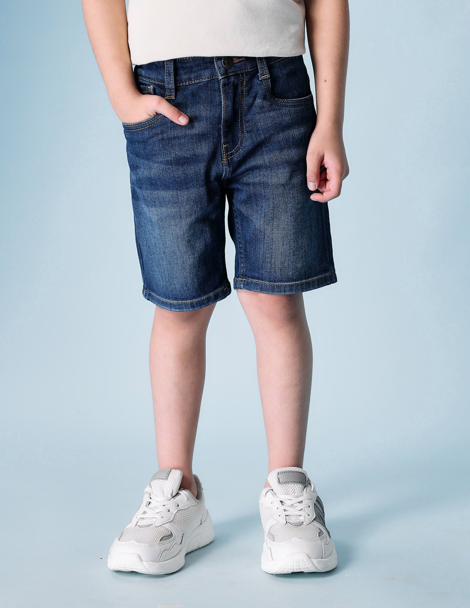 Boys Mid Rise Denim Shorts Dark Wash - U.S. POLO ASSN. | Large