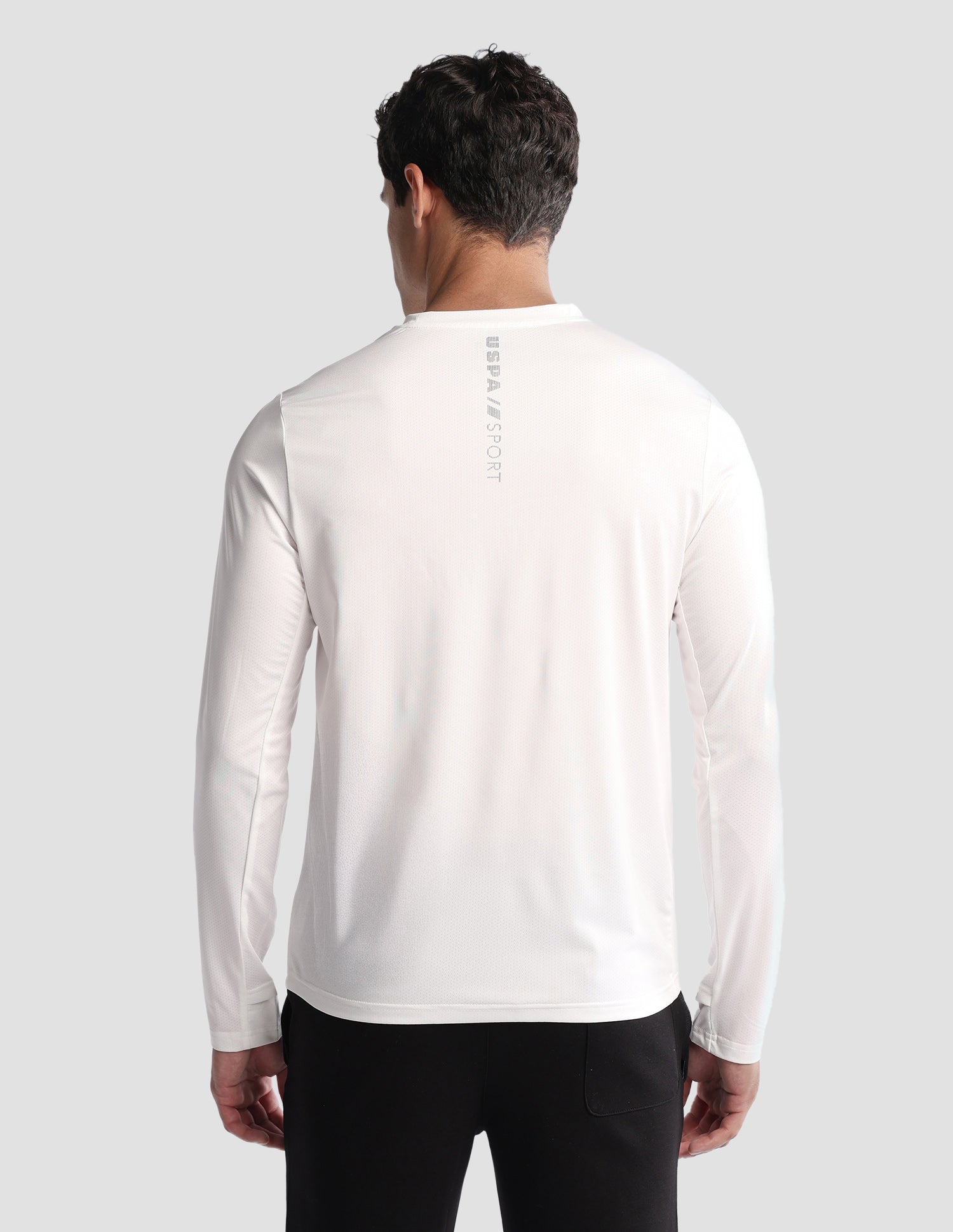 Solid Regular Fit Active T-Shirt Off White - U.S. Polo Assn. India | Large