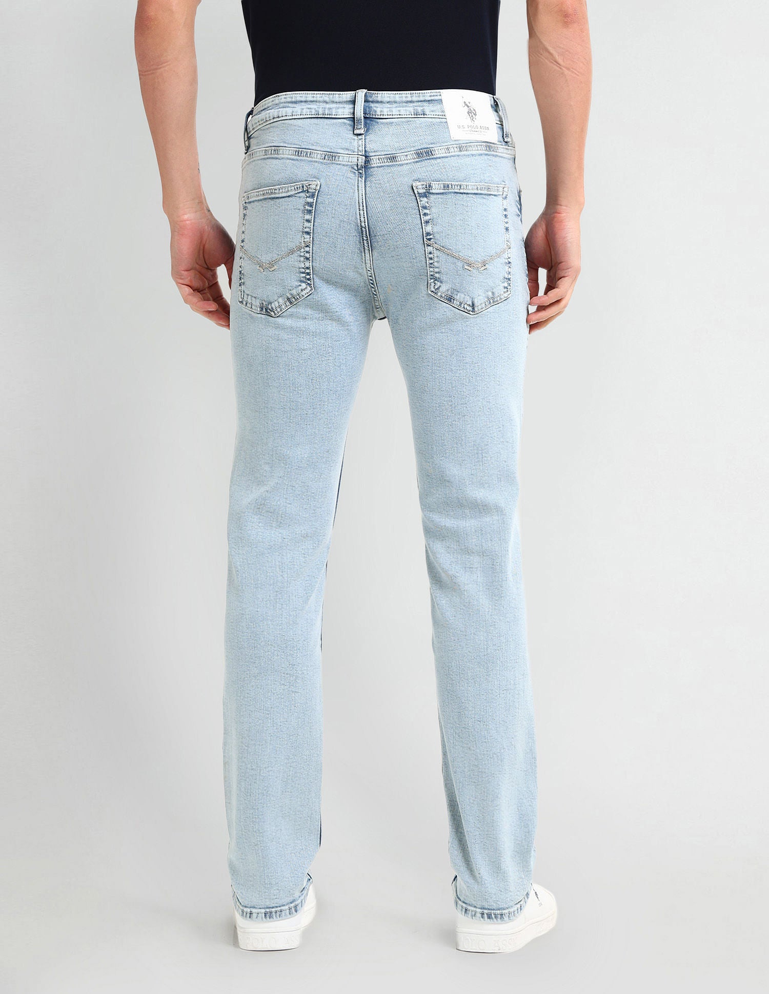 Harold Slim Straight Blue Jeans Blue - U.S. POLO ASSN. | Large