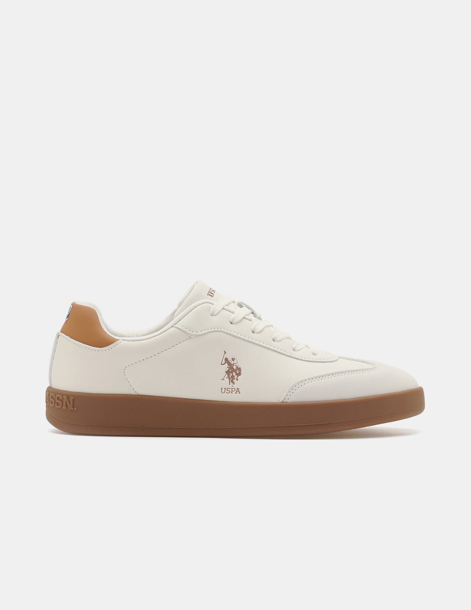 Men Coba 2.0 Colourblocked Round Toe Sneakers Beige - U.S. Polo Assn. India | Large