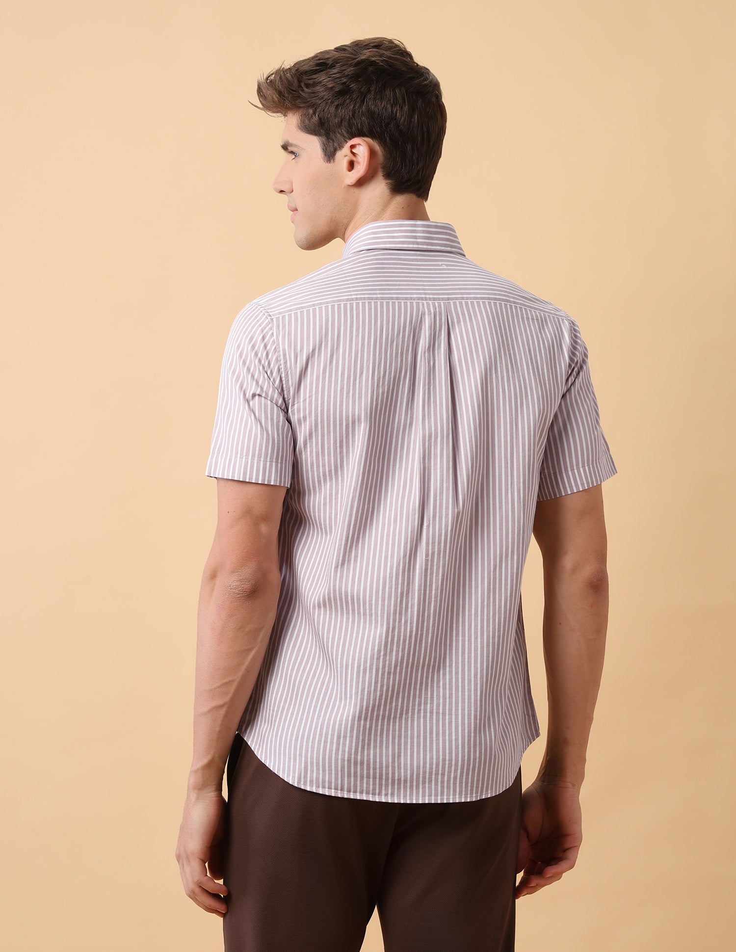 Pacho X Dobby Regular Fit Shirt Mauve - U.S. Polo Assn. India | Large