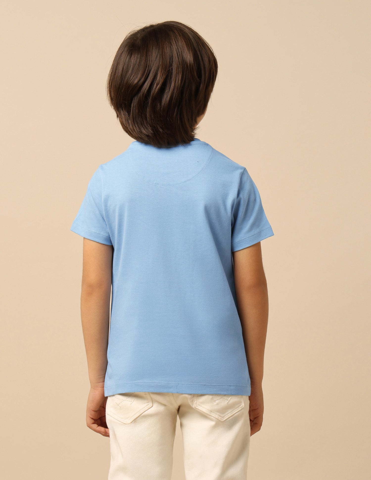 Boys Graphic Brand Printed Regular Fit T-Shirt Blue - U.S. POLO ASSN. | Large