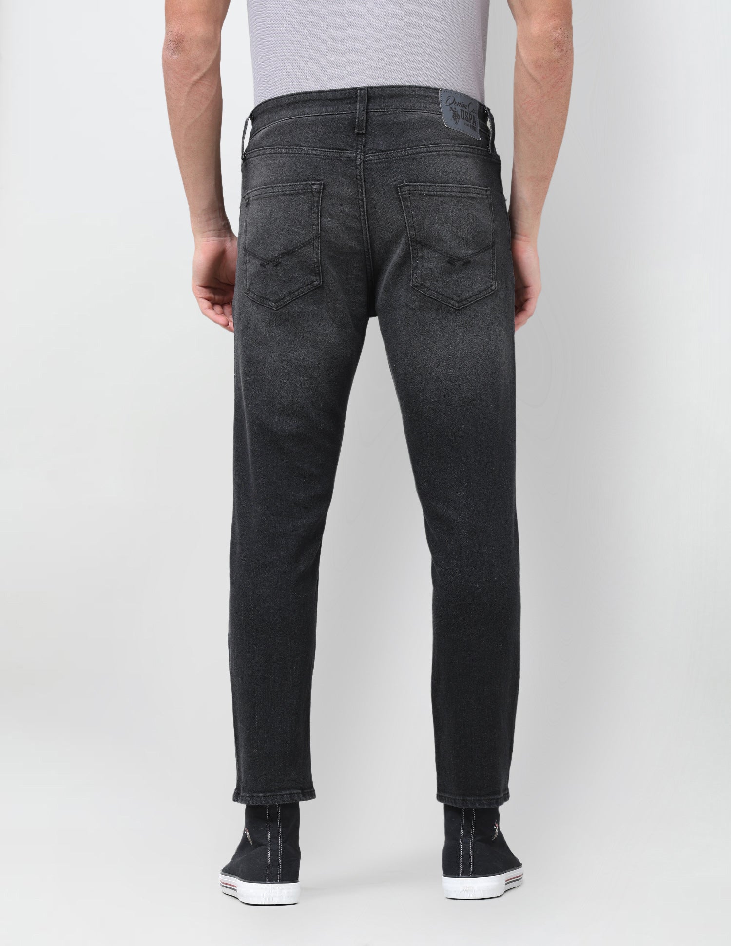 Cole Comfort Cropped Fit Black Jeans Black - U.S. Polo Assn. India | Large