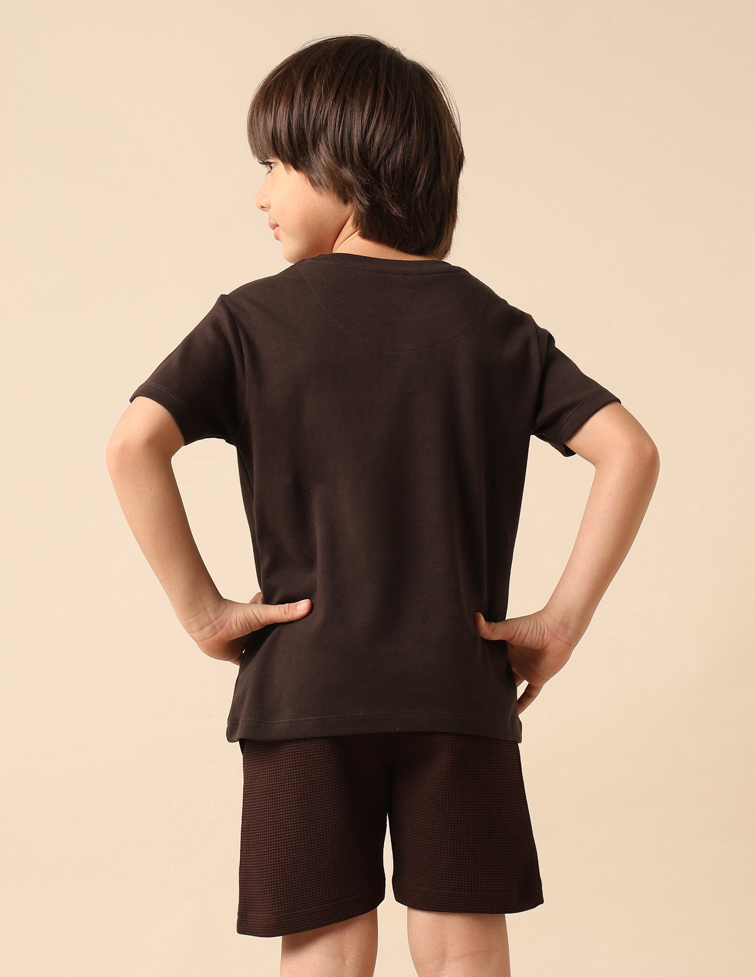 Boys Pure Cotton Brand Printed T Shirt Dark Brown - U.S. POLO ASSN. | Large