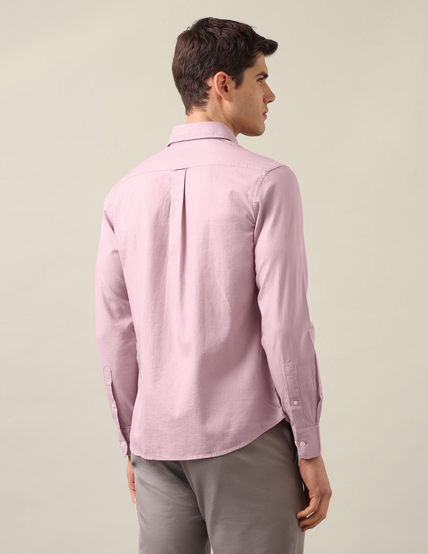 Tailored Fit Solid Shirt Pink - U.S. Polo Assn. India | Large