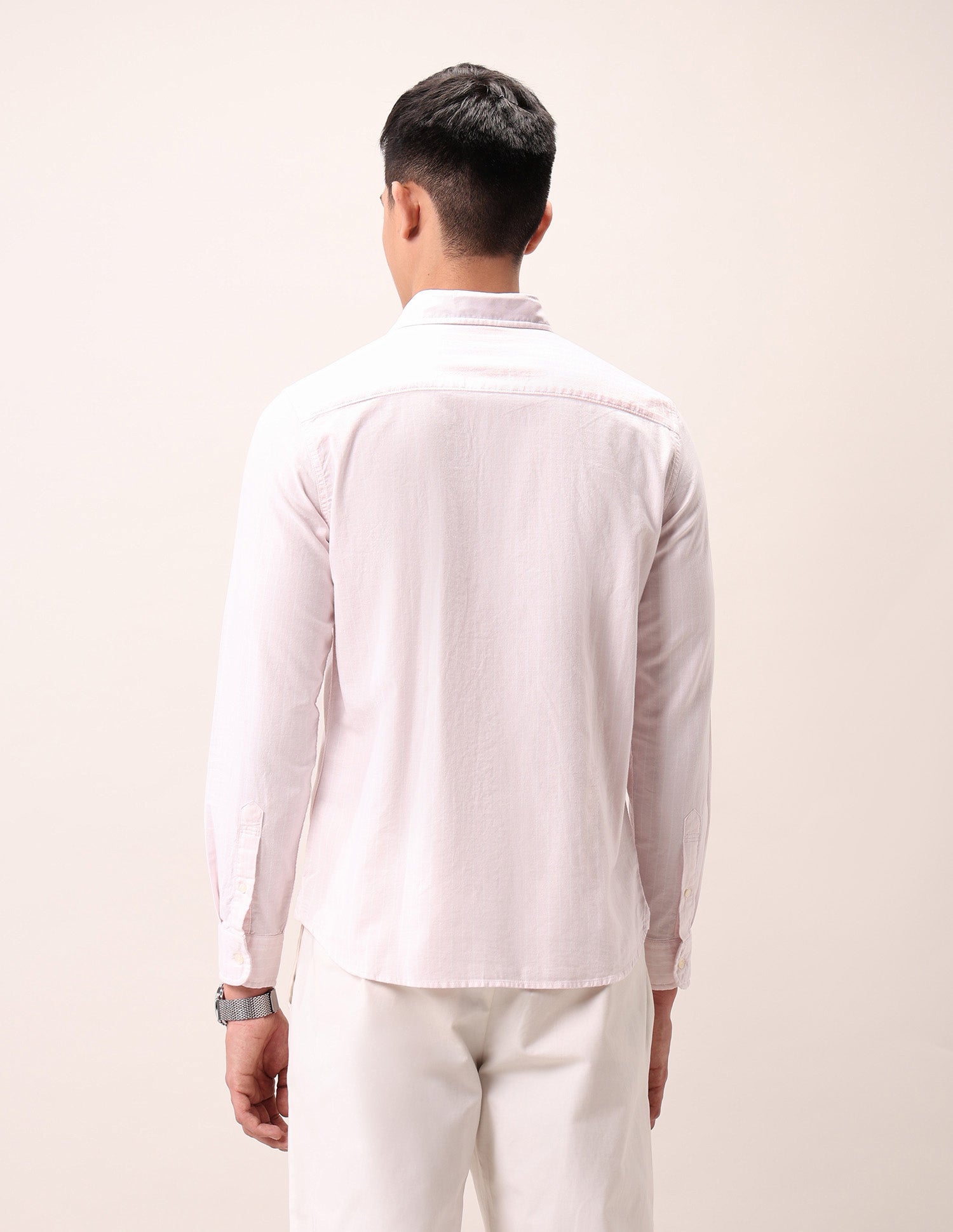 Vertical Striped Pure Cotton Shirt Pink - U.S. Polo Assn. India | Large