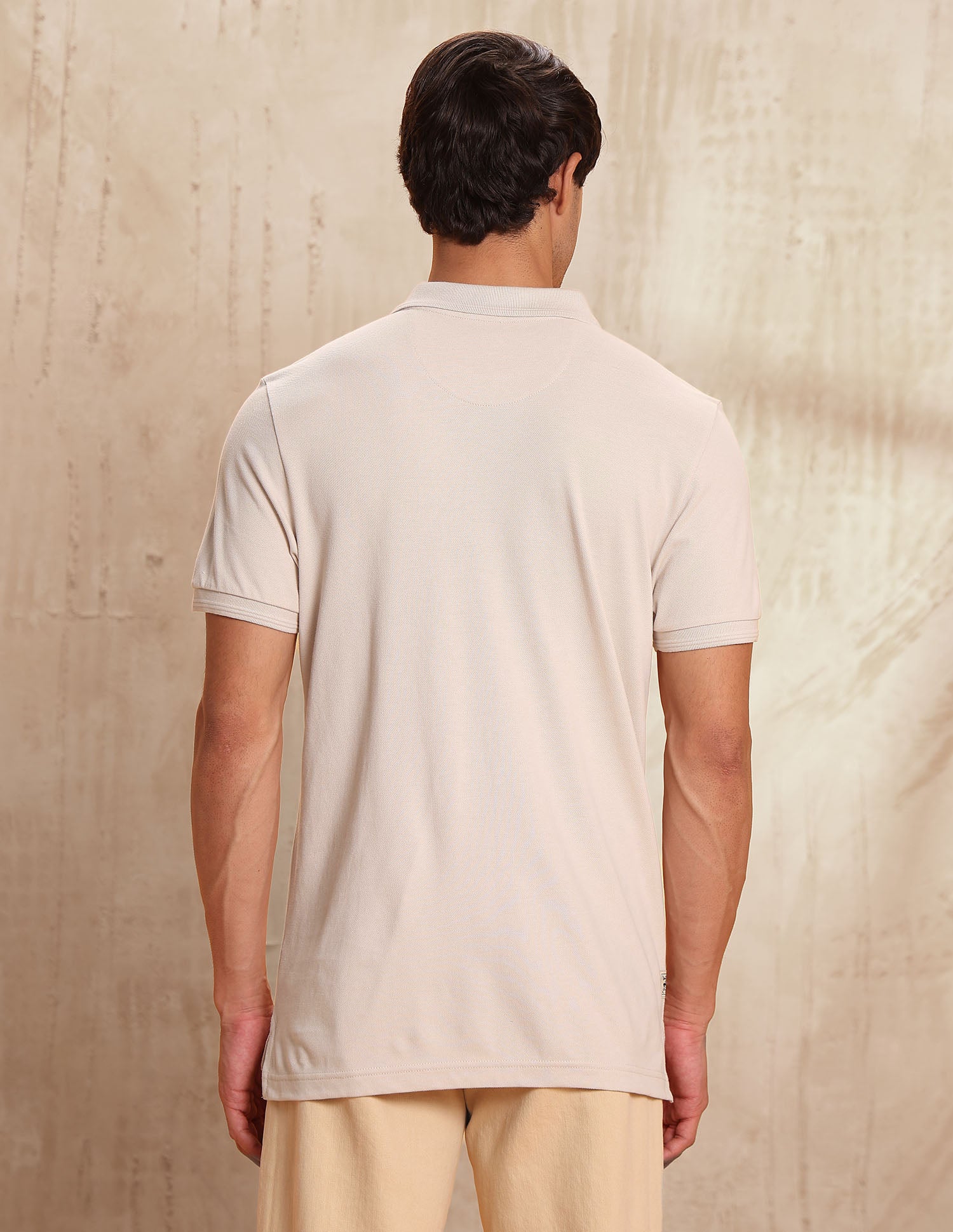 Brand Printed Muscle Fit Polo Shirt Stone - U.S. POLO ASSN. | Large