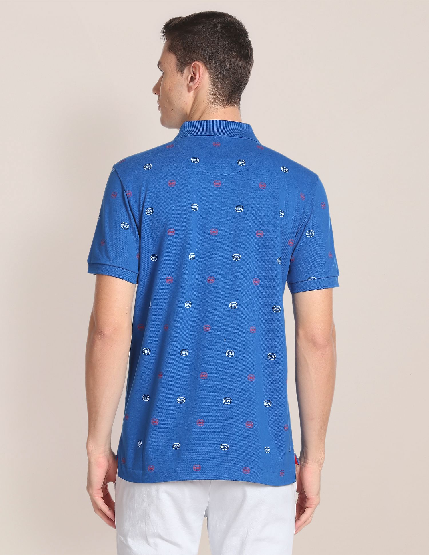 Cotton Slim Fit Polo Shirt Blue - U.S. Polo Assn. India | Large