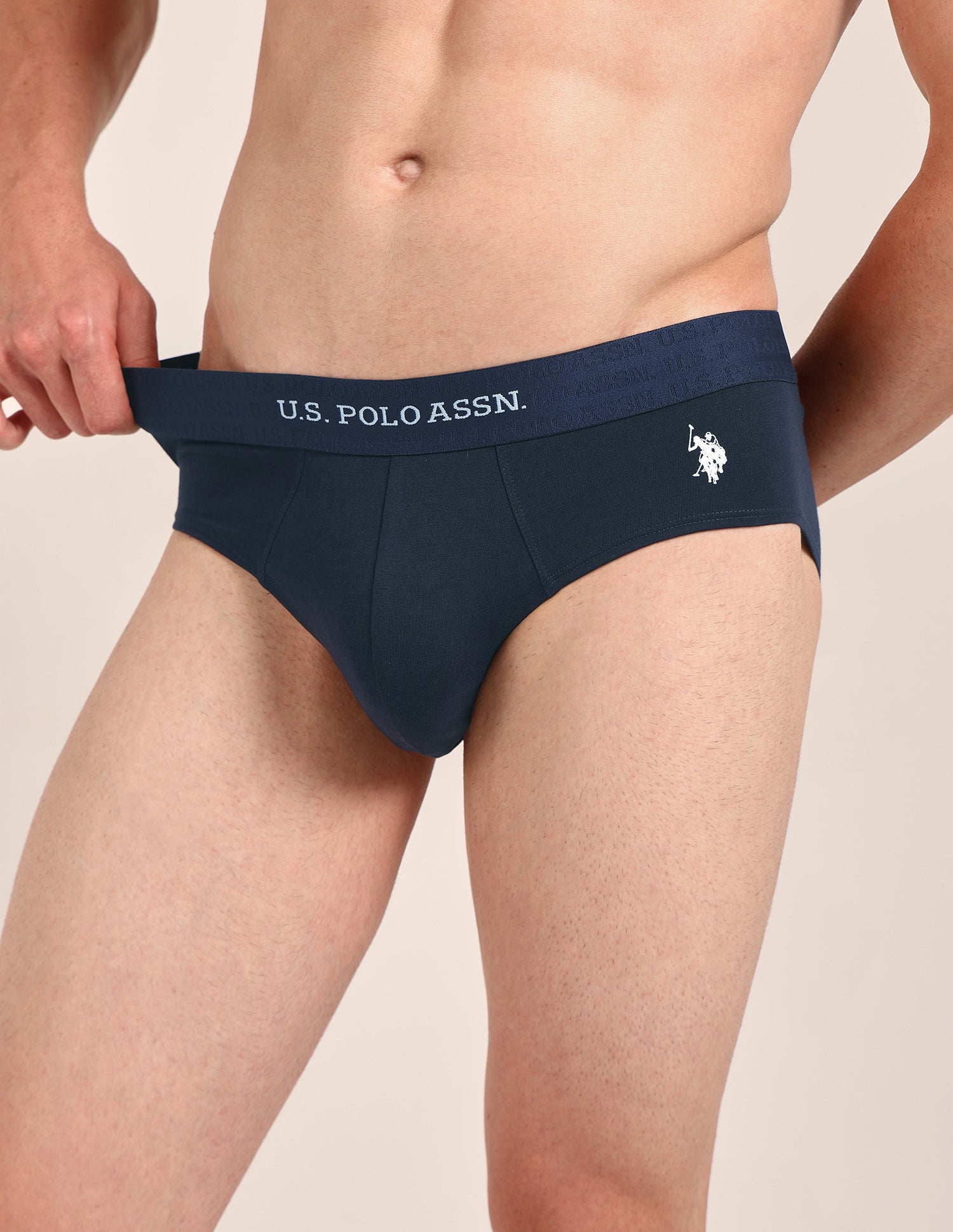 Antibacterial Dual Layered OEB21 Brief - Pack Of 2 Black/Navy - U.S. Polo Assn. India | Large