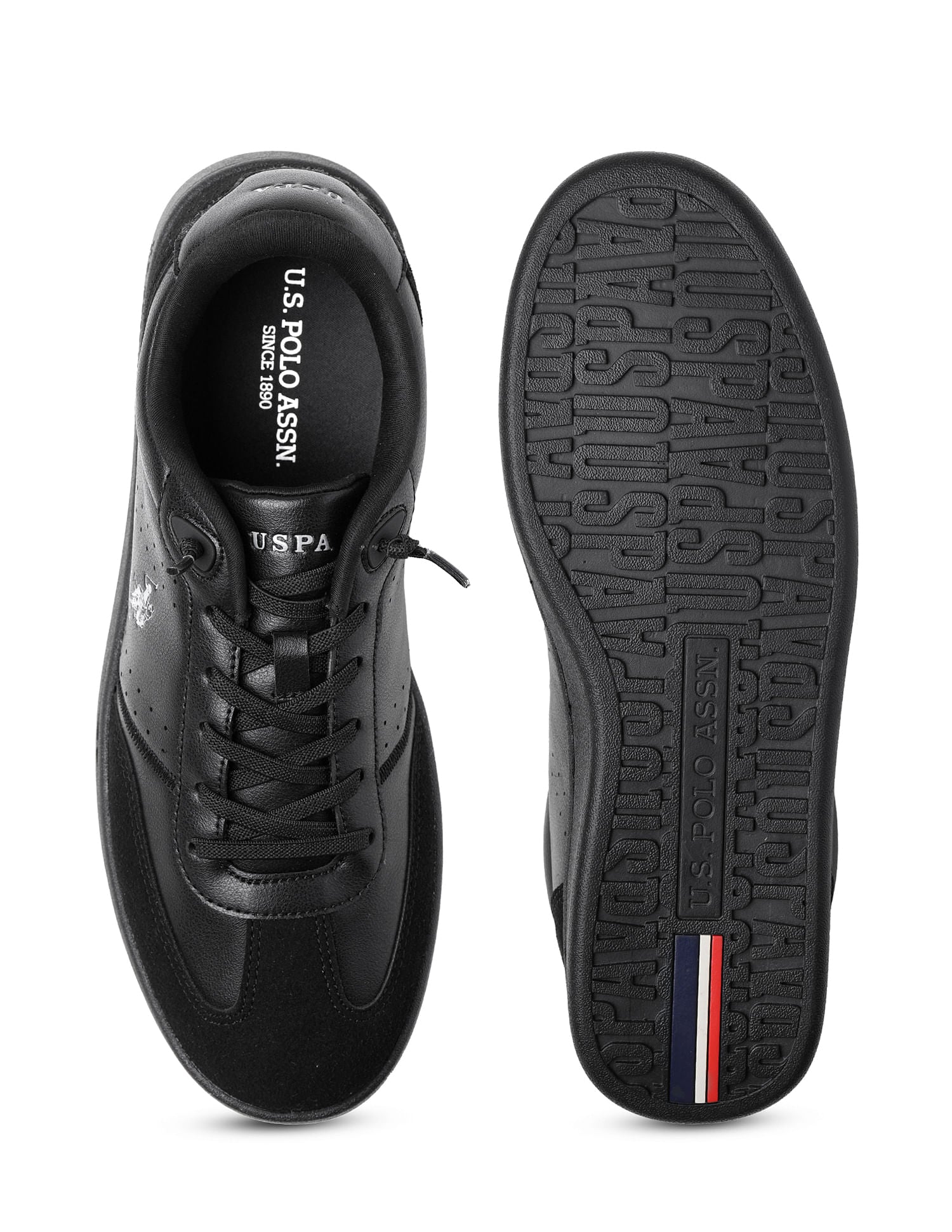 Men Cenik Solid Sneakers Black - U.S. Polo Assn. India | Large