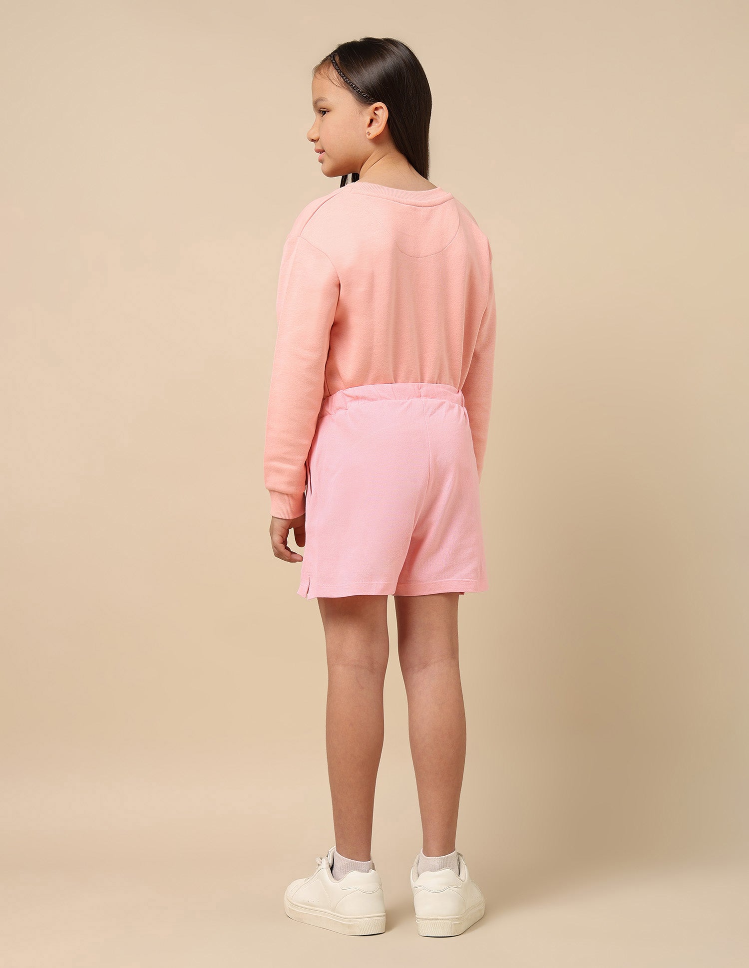 Solid Cotton Coordinate Shorts Light Pink - U.S. Polo Assn. India | Large