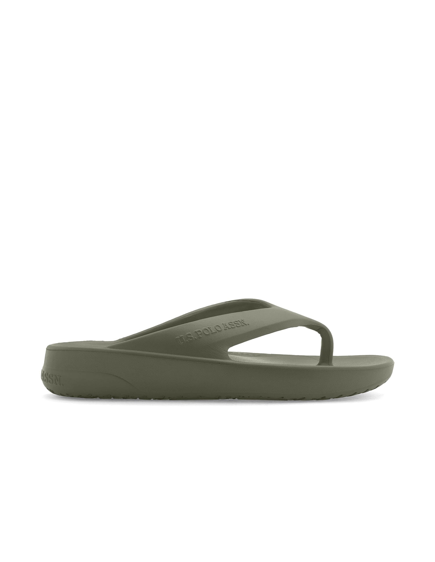 Men Axel Dk. Green Foam Walk Flip Flop Olive - U.S. Polo Assn. India | Large